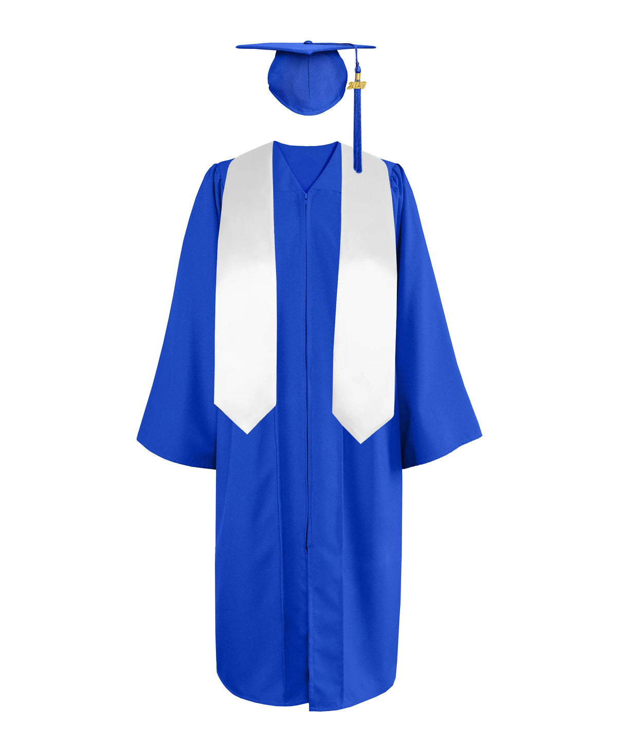 Matte Graduation Cap, Gown, Tassel & Plain Stole 60-inch Package - CA ...