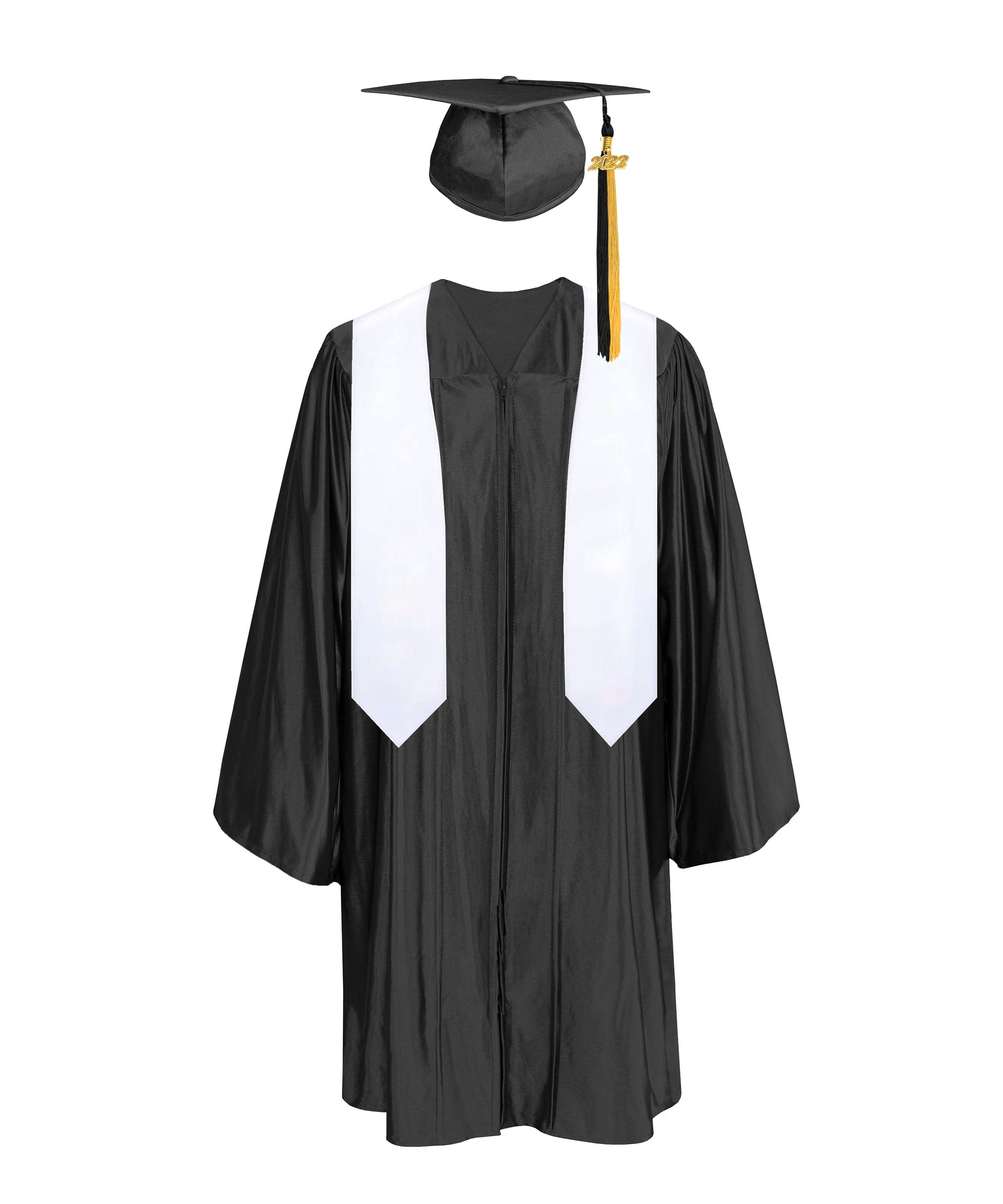A university student in a graduation gown and hat, holding a diploma  certificate in his hands, standing isolated on a white background. Concept  of education, female graduate student.High quality photo Stock Photo |
