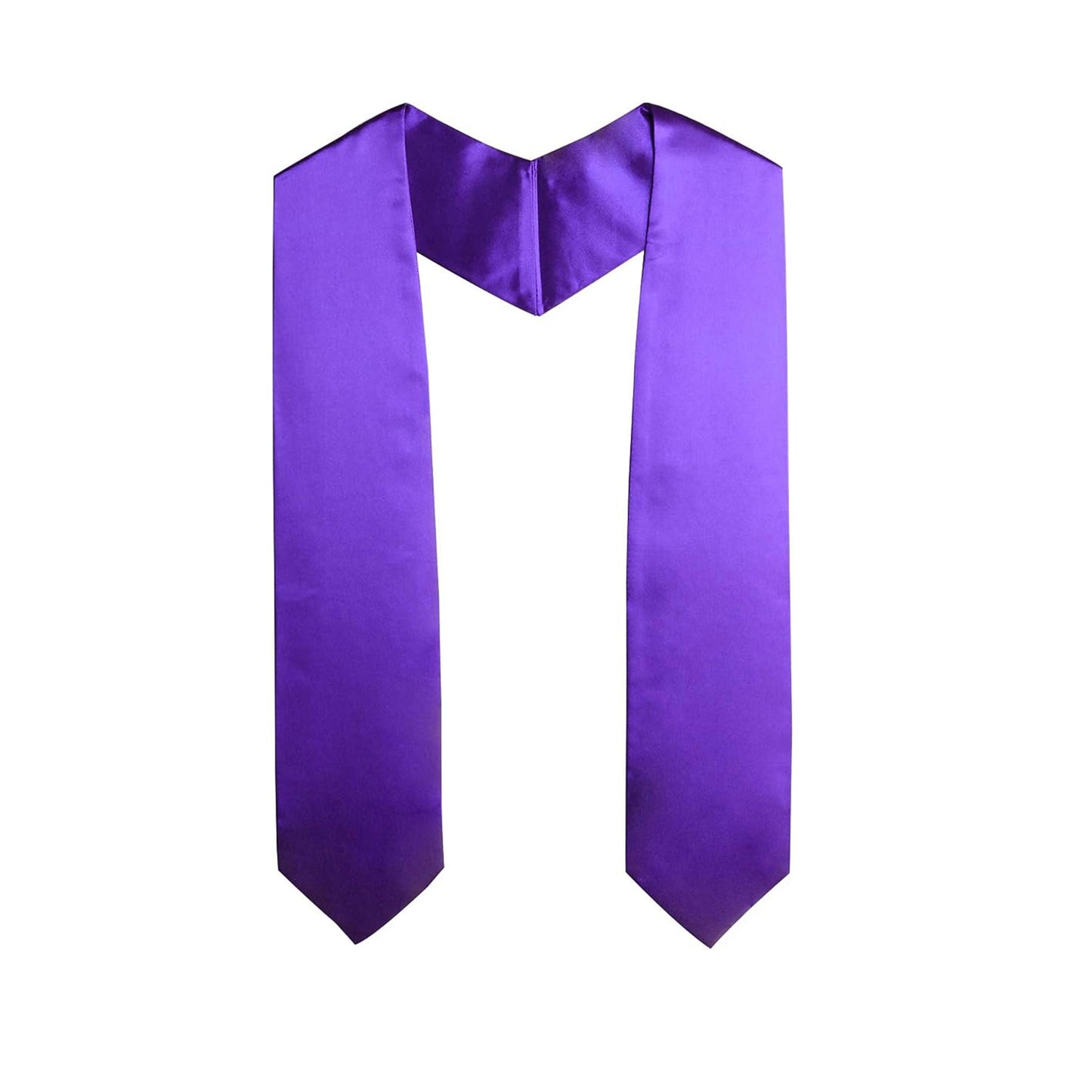 Plain Graduation Stole 50" Length Shiny Kindergarten Graduation Cap, Gown, Stole & Diploma Package-CA graduation