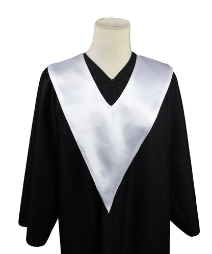 Traditional One Color V Stoles -Rich Colors Available-CA graduation