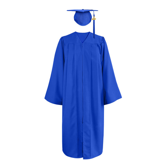 Matte Graduation Gown & Cap with Tassel Charm 2023|2024 for Middle & High School | Bachelor Degree-CA graduation