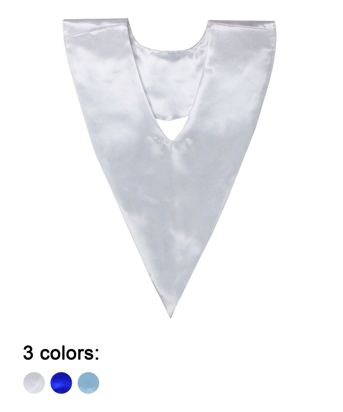 Traditional One Color V Stoles -Rich Colors Available-CA graduation