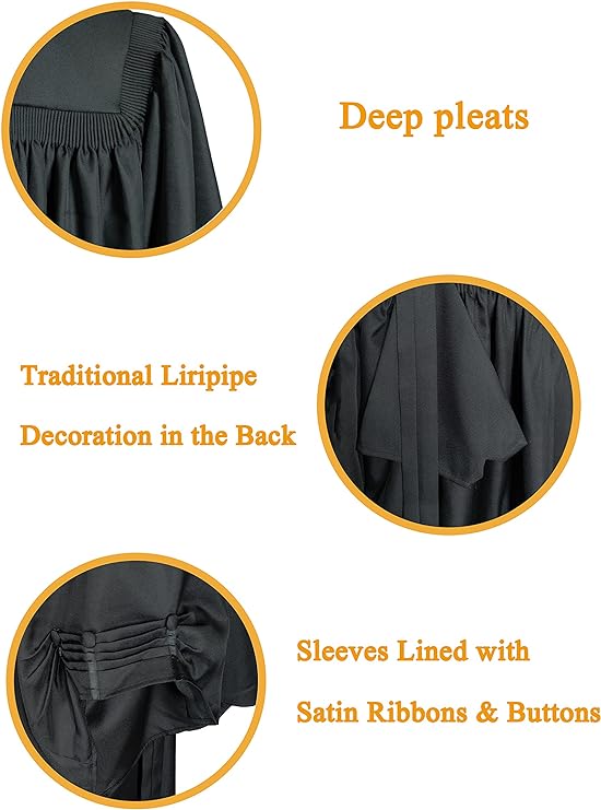 Traditional Adult Counsel Barrister Gown|Lawyer gown-CA graduation