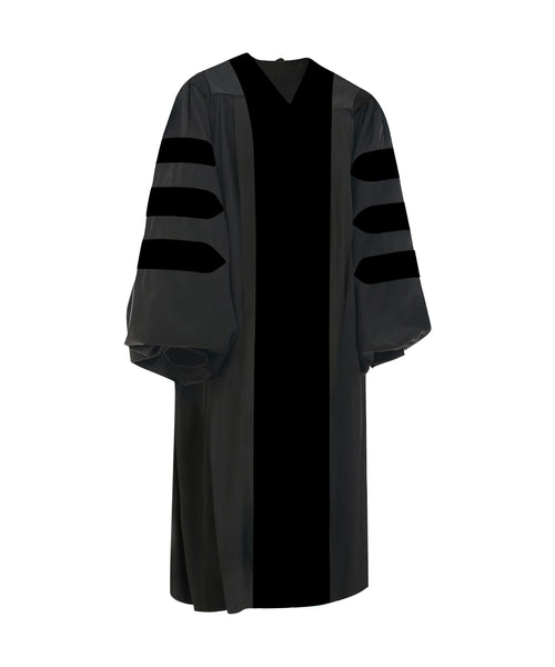 Deluxe Doctoral / Ph.D Graduation Gown No Piping - CA Graduation