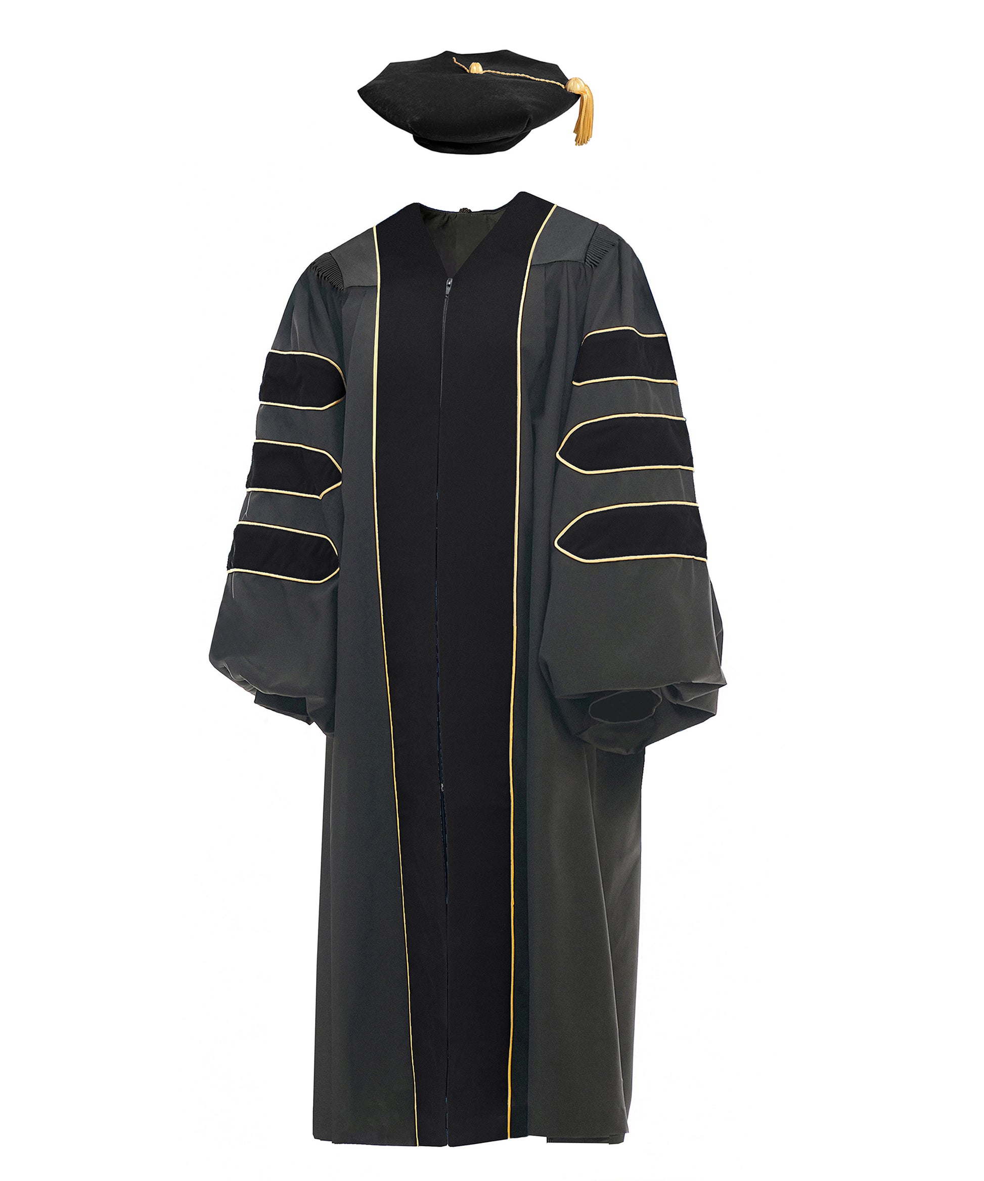 Deluxe Doctoral Graduation Gown/Doctoral Tam Package Rich in Color & Size-CA graduation