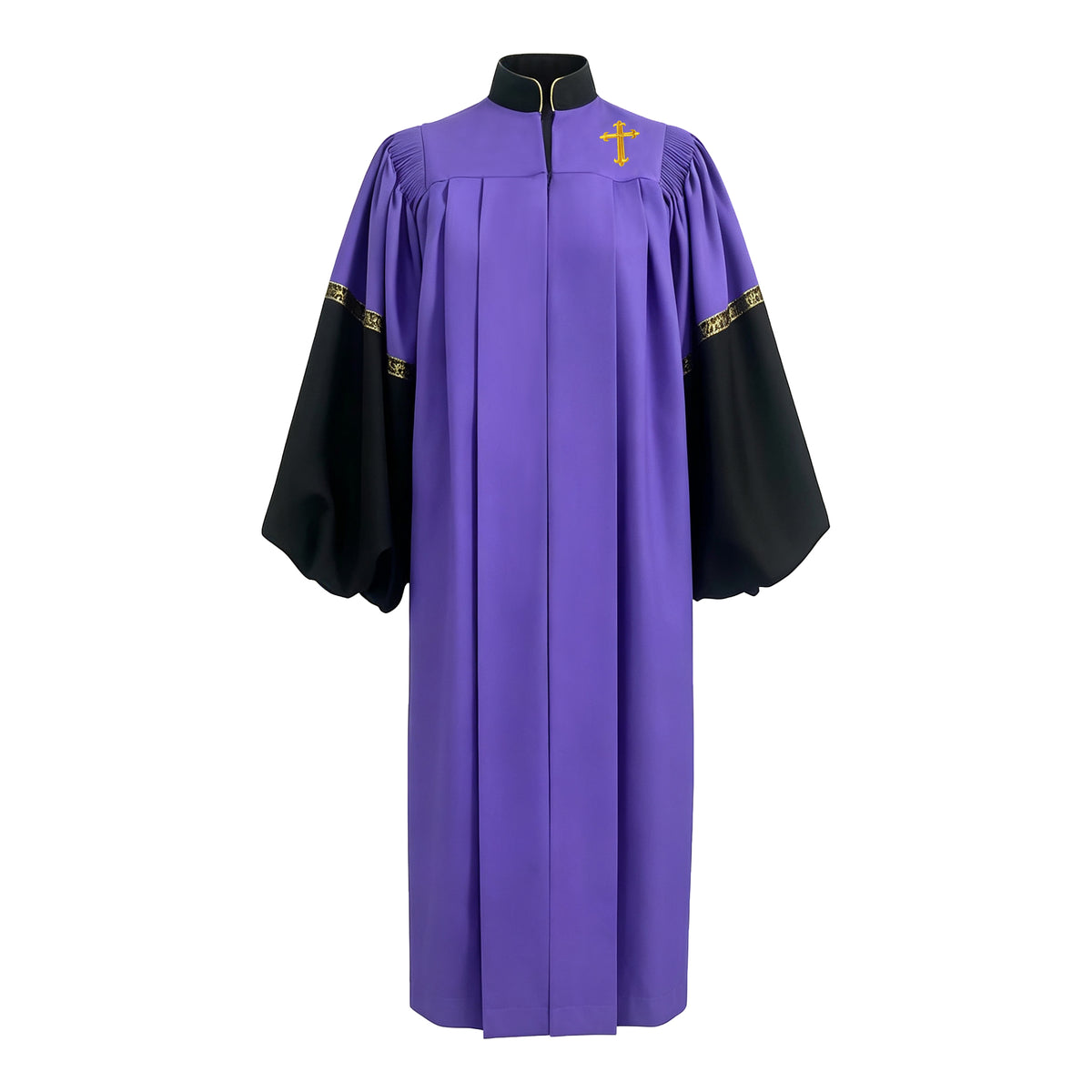 Custom Premium Church Choir Vestment Gown with Cross Embroidery-CA graduation