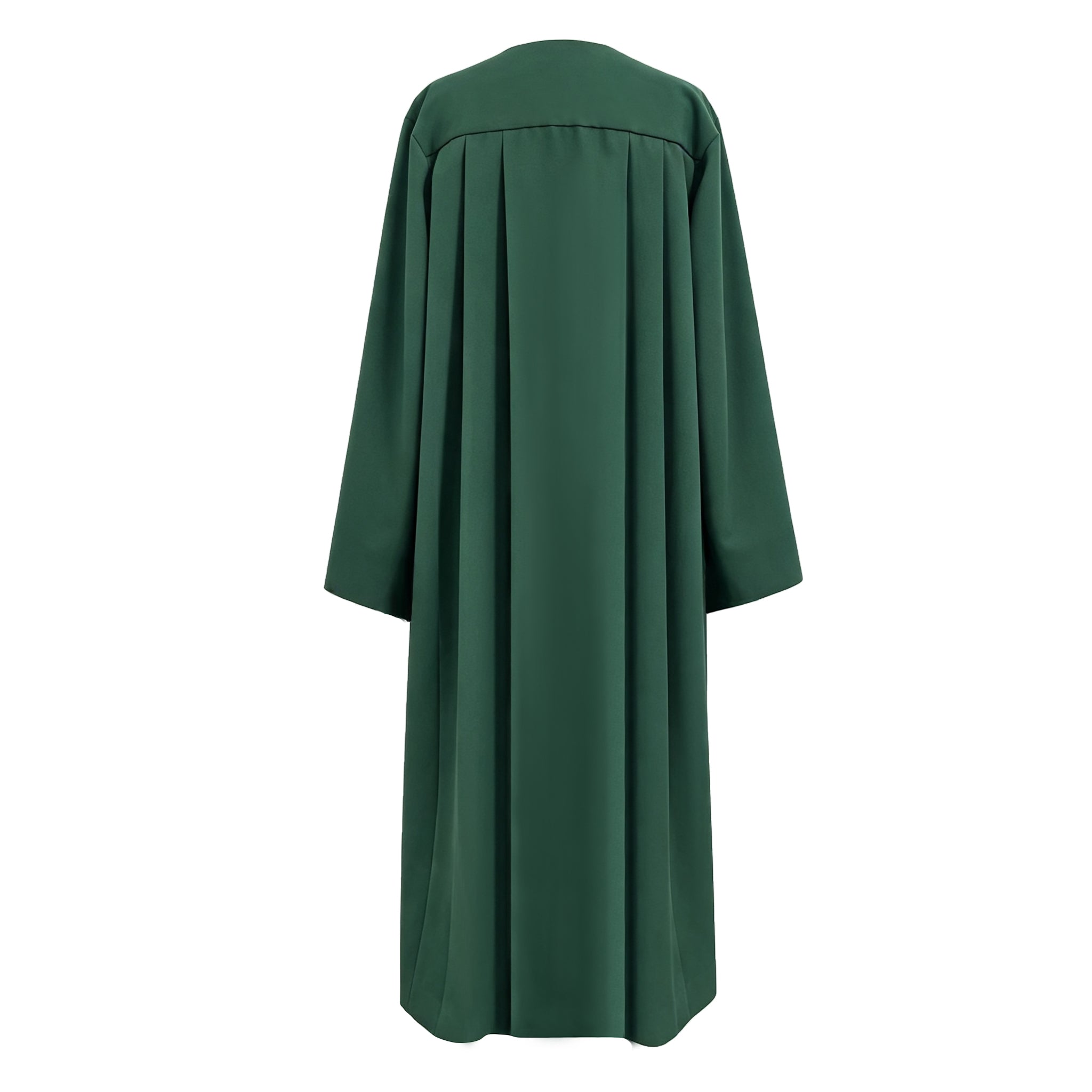 Custom Green Choir Robes for Adults – Long Sleeve Graduation Style Choral Gown with Pleated Front Design-CA graduation