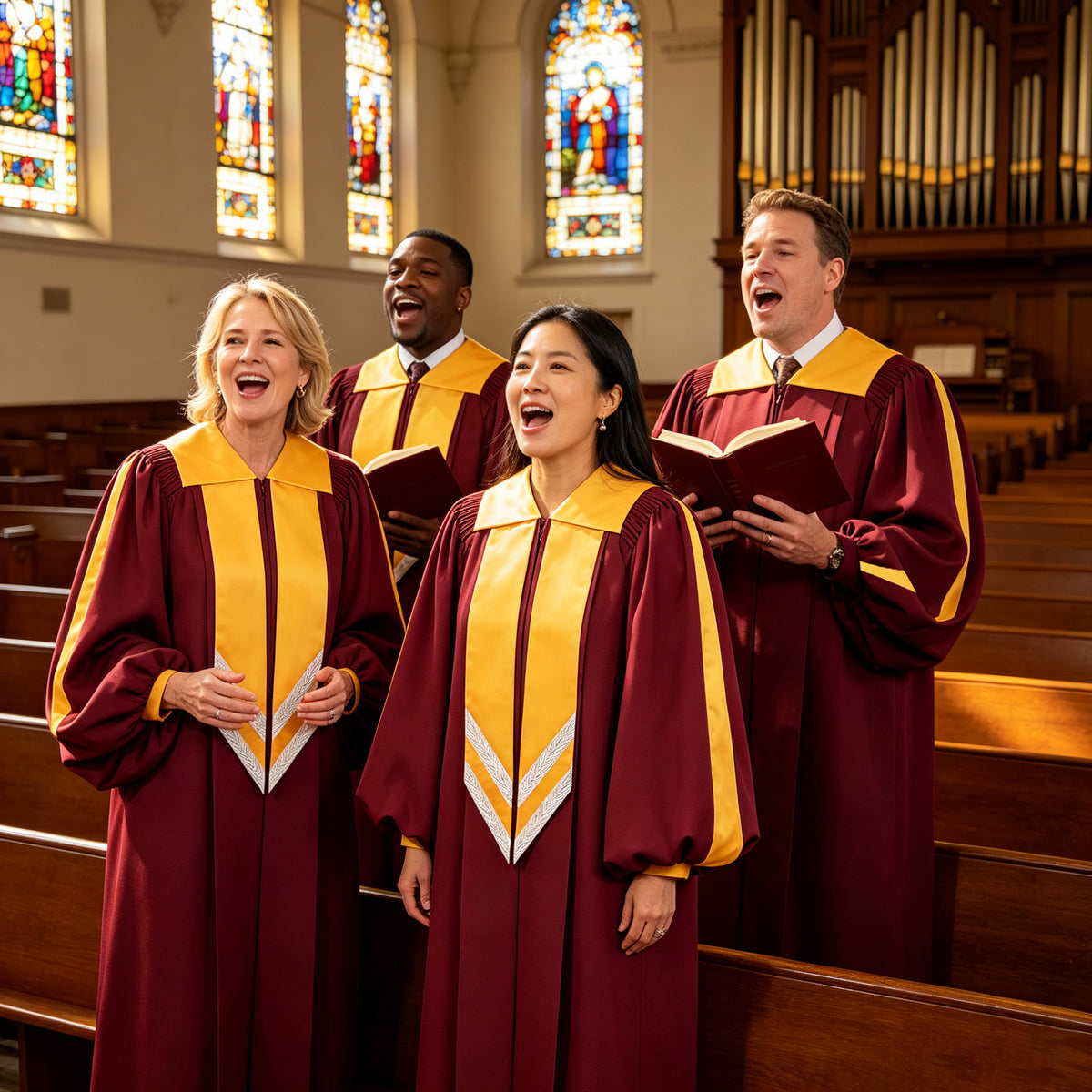 Unisex Deluxe Choir Robe Church Robes | Modern Choir Robes | Choir Robes-CA graduation