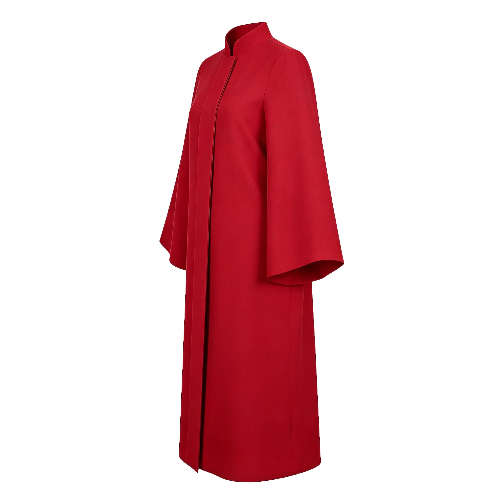 Custom Red Choir Robe with Stand Collar, Long Sleeve Choral Gown for Church Choir, Graduation & Performance-CA graduation
