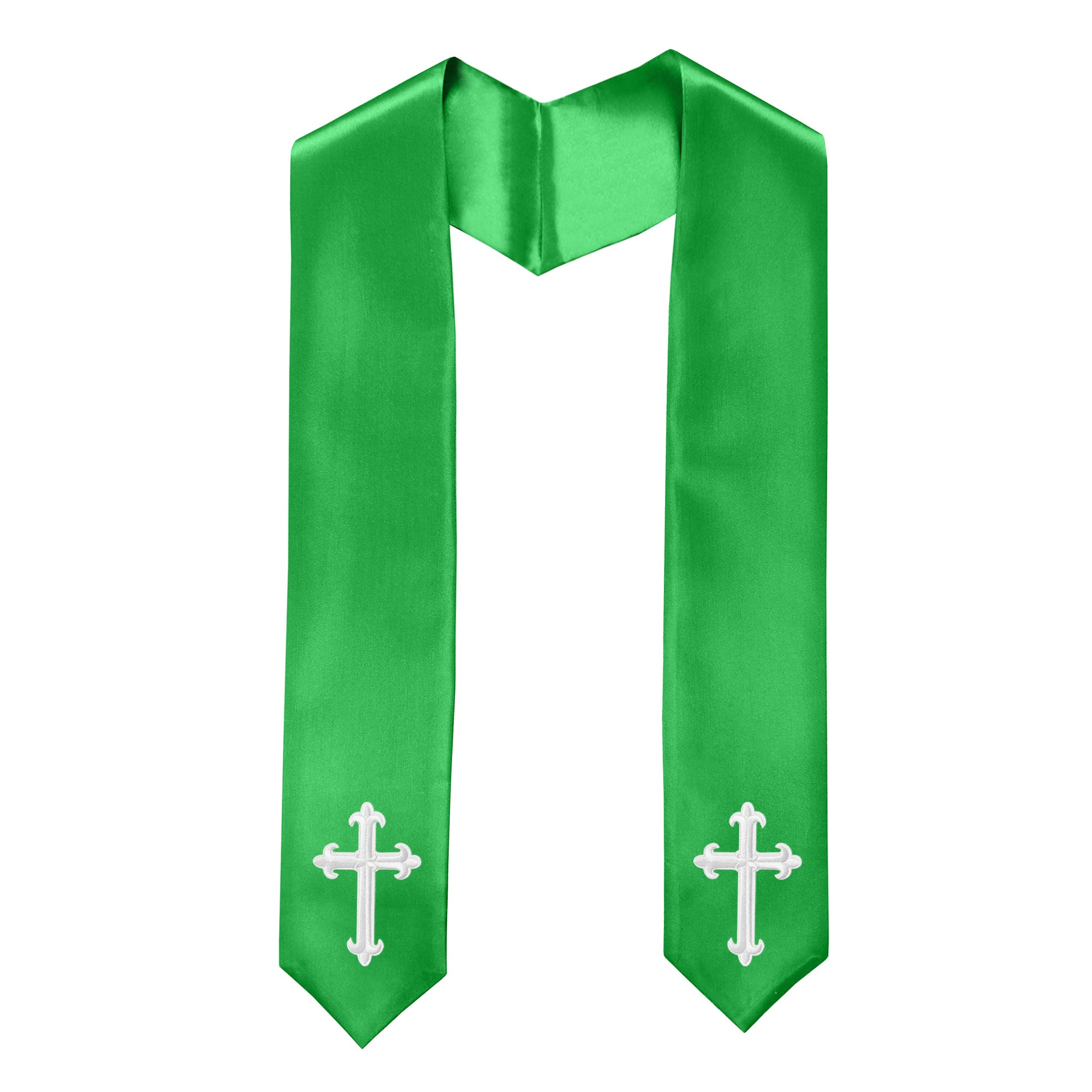 60" Choir Stole with Cross Embroidery for Church Pastor Costume Clergy-CA graduation