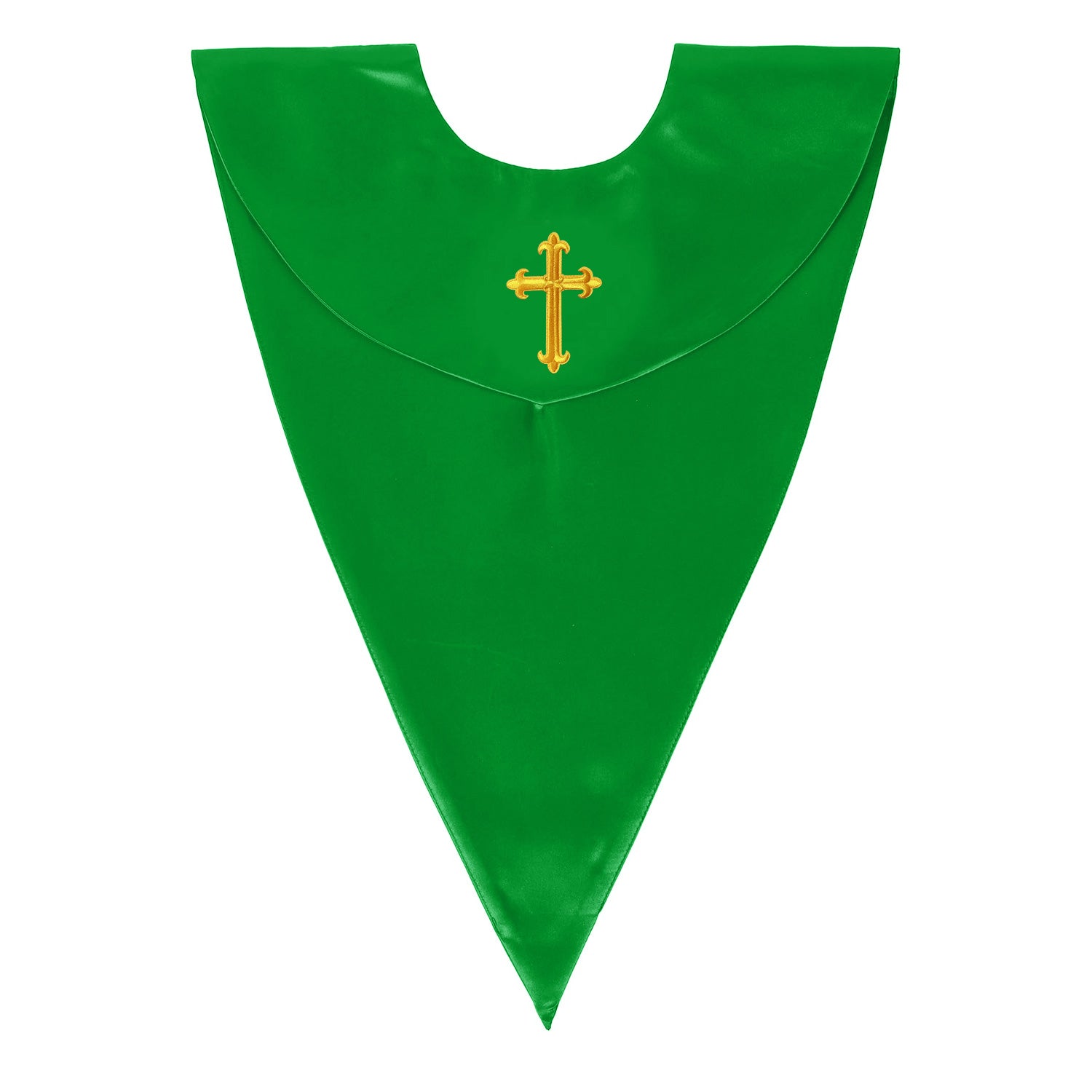 Unisex V Shape Choir Stole with Cross-CA graduation