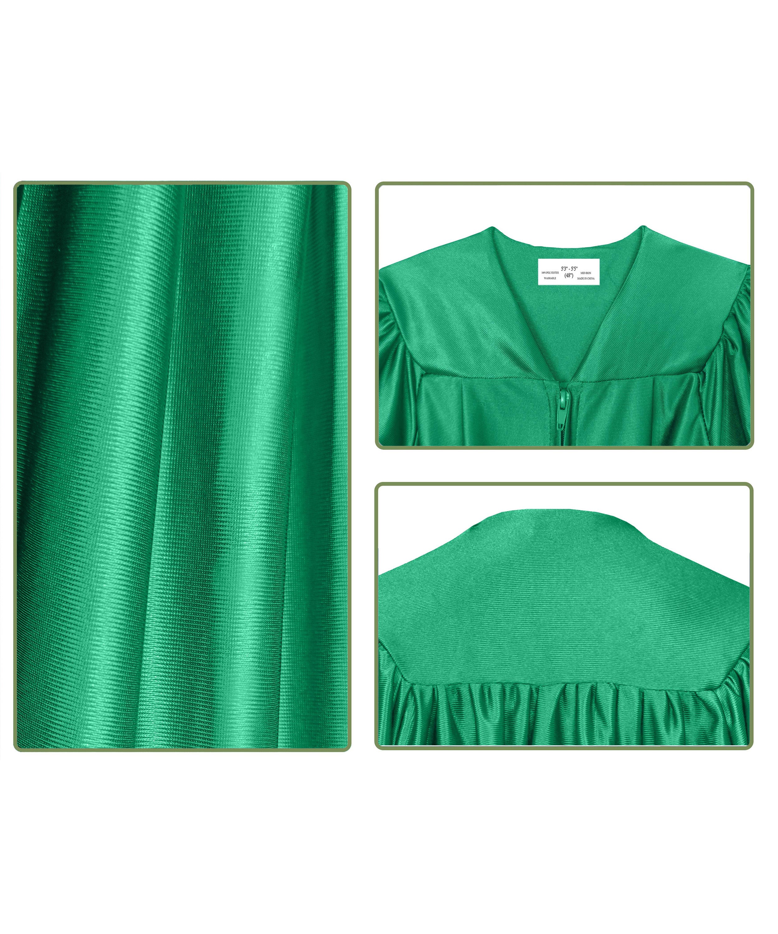 Shiny Graduation Gown & Cap with Tassel Charm 2023|2024 for Middle & High School | Bachelor Degree-CA graduation
