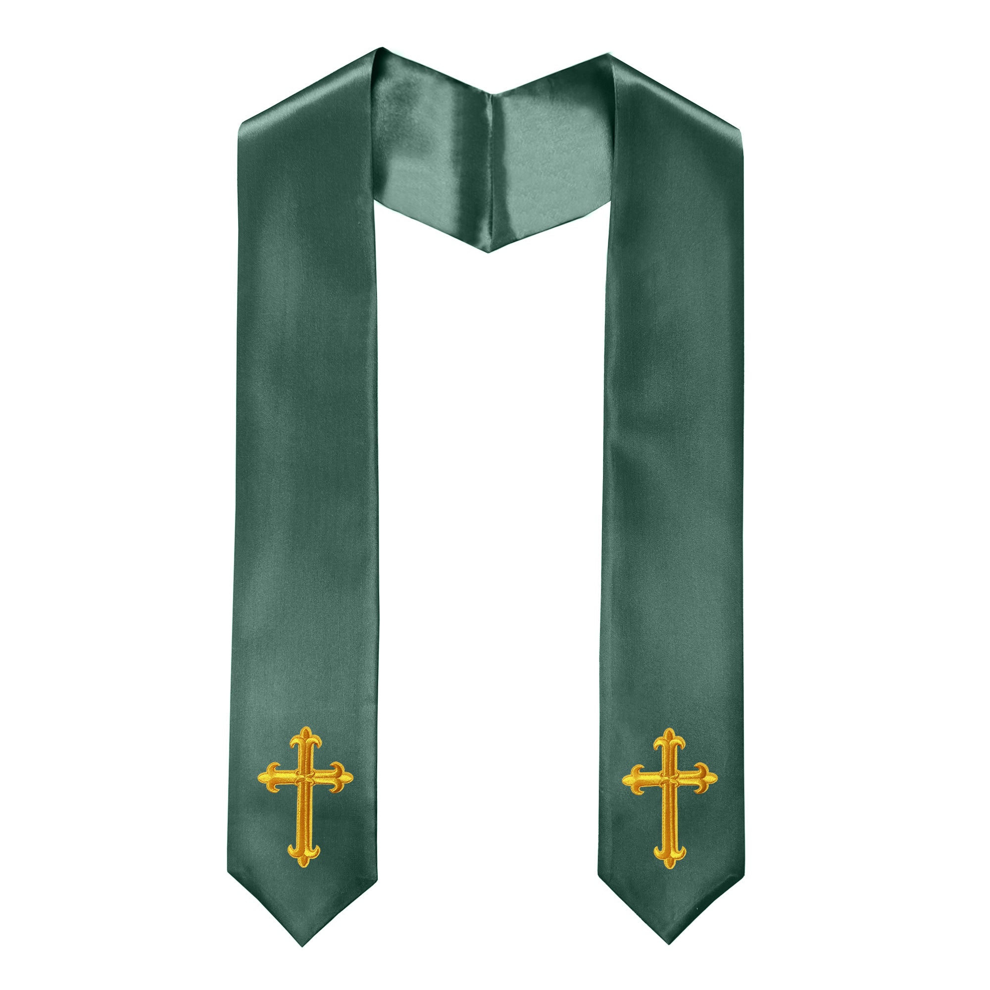 60" Choir Stole with Cross Embroidery for Church Pastor Costume Clergy-CA graduation