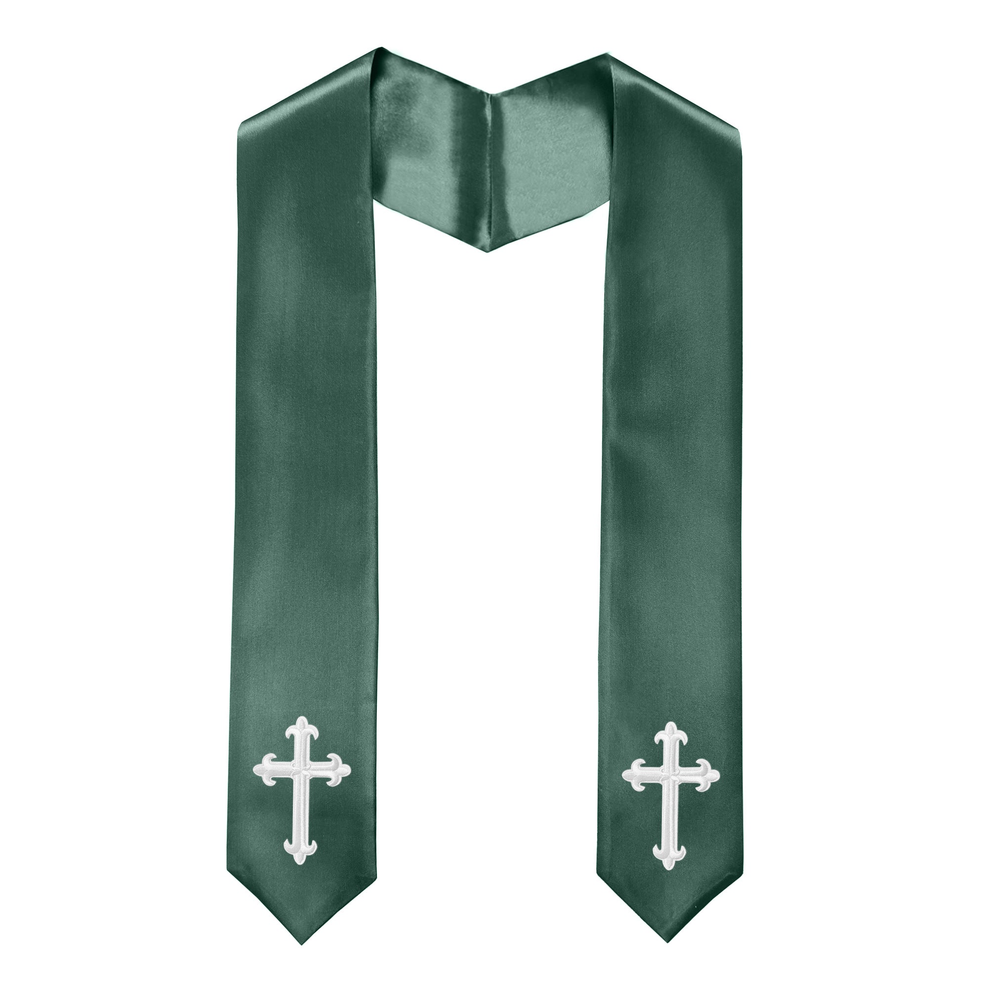 60" Choir Stole with Cross Embroidery for Church Pastor Costume Clergy-CA graduation