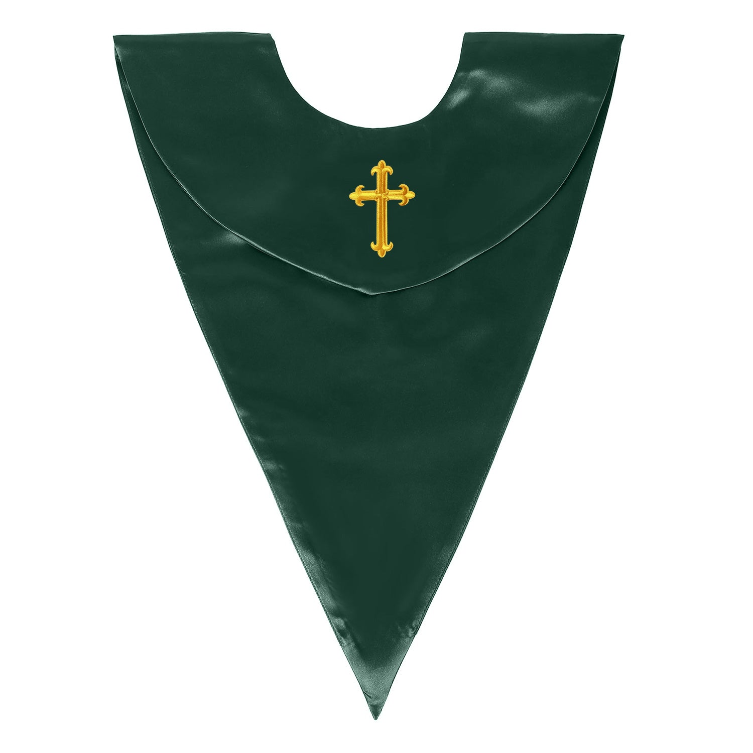 Unisex V Shape Choir Stole with Cross-CA graduation