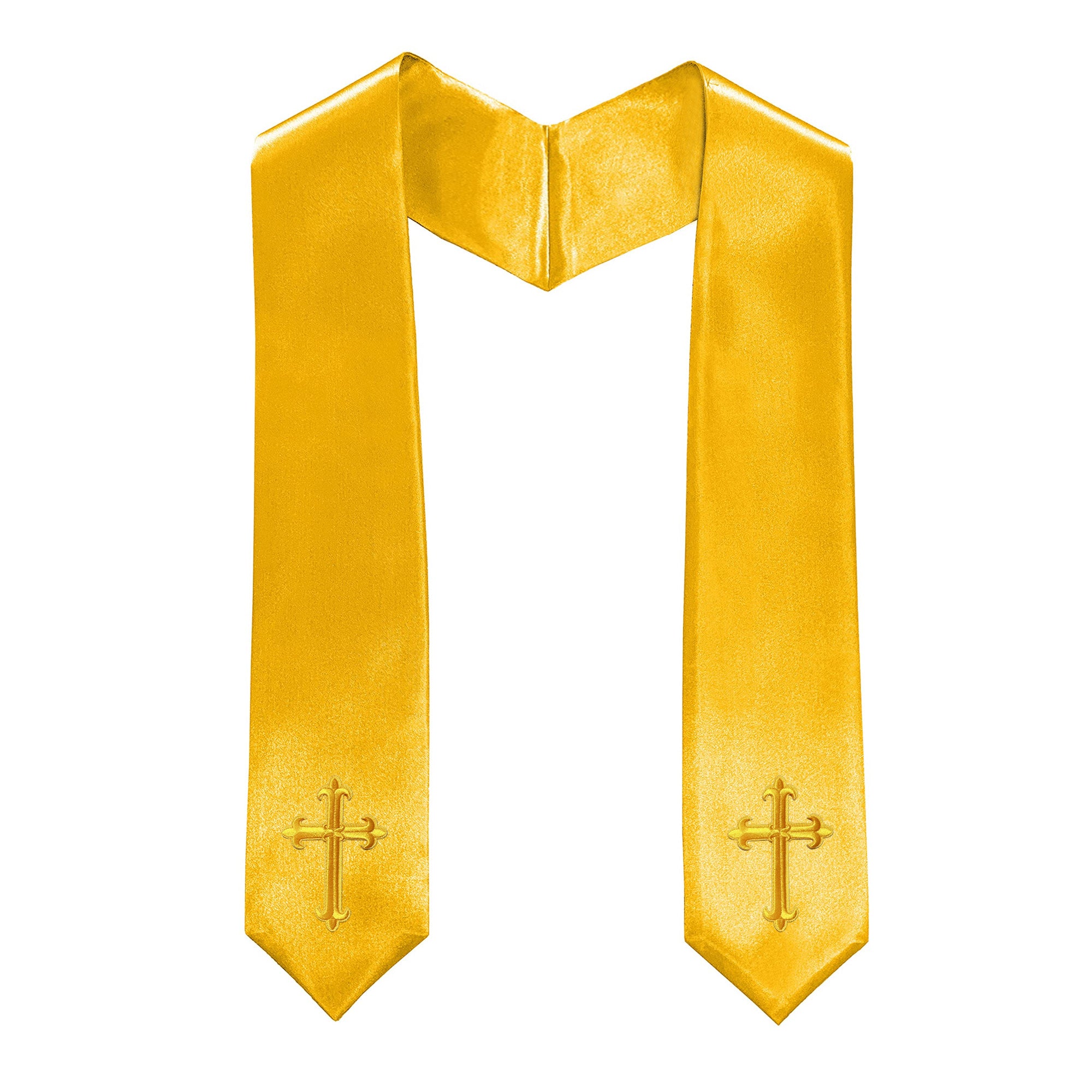 60" Choir Stole with Cross Embroidery for Church Pastor Costume Clergy-CA graduation