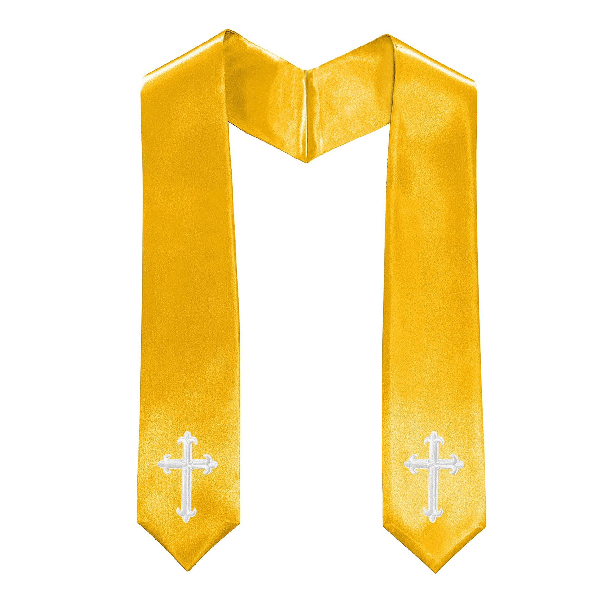 60" Choir Stole with Cross Embroidery for Church Pastor Costume Clergy-CA graduation