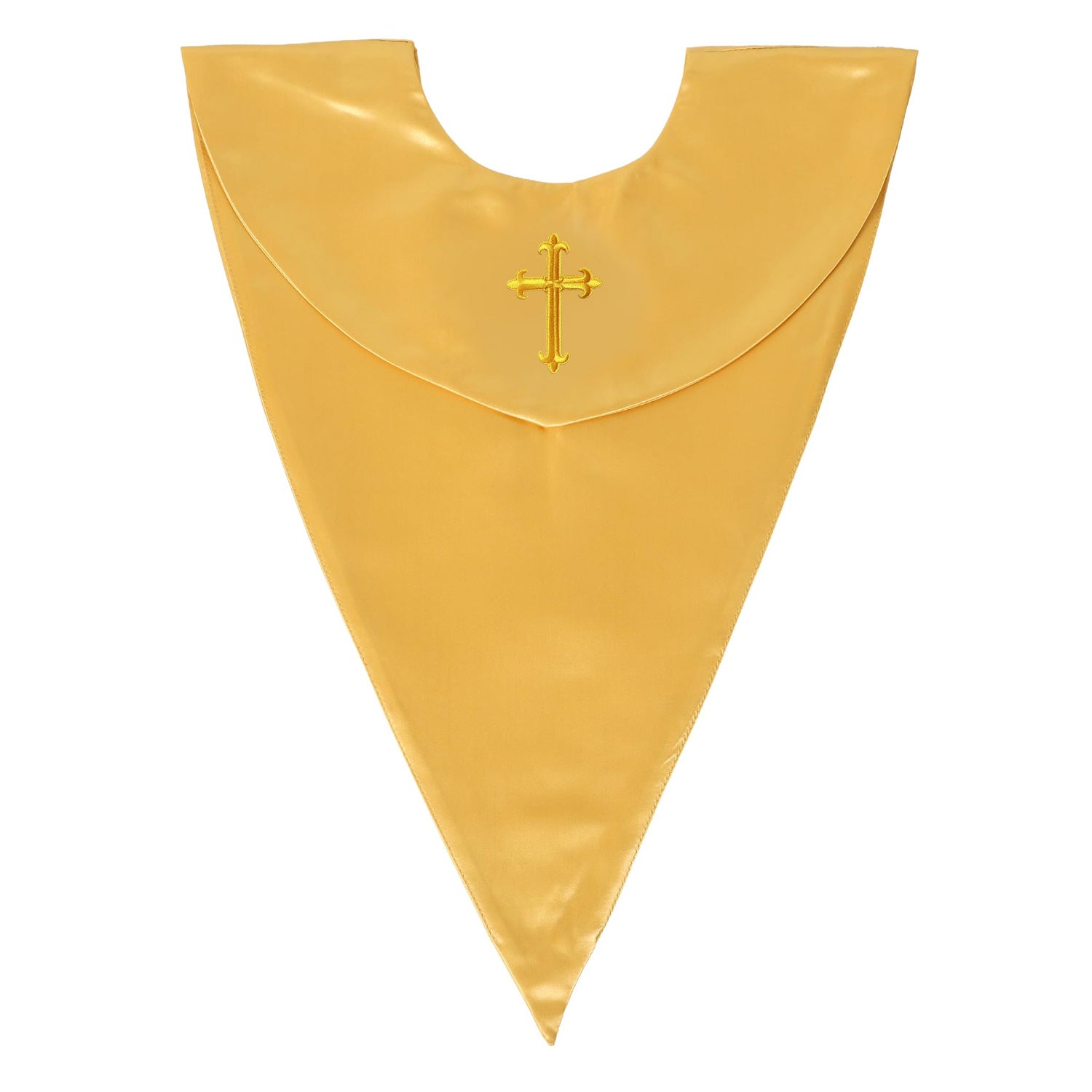 Unisex V Shape Choir Stole with Cross-CA graduation