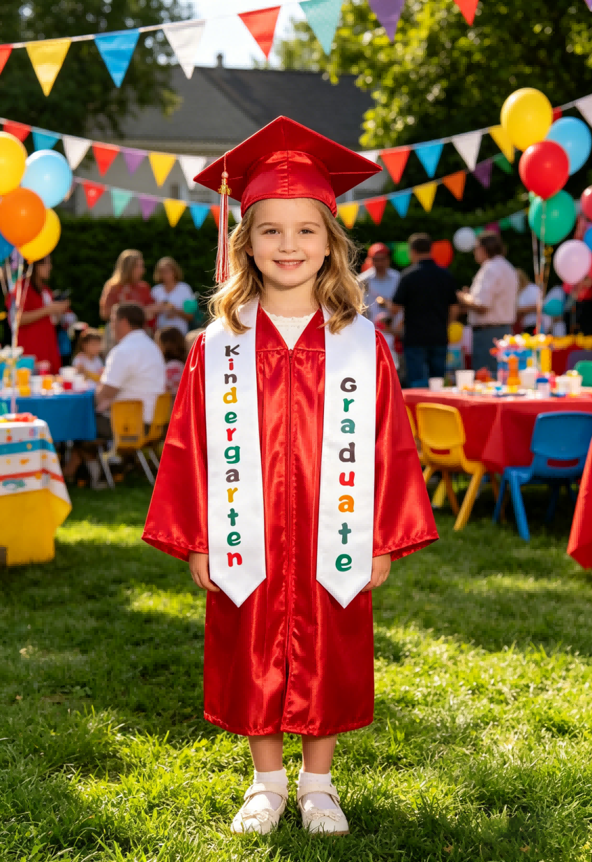 Printed Graduation Stole 50" Length for Home School | Preschool | Kindergarten-CA graduation