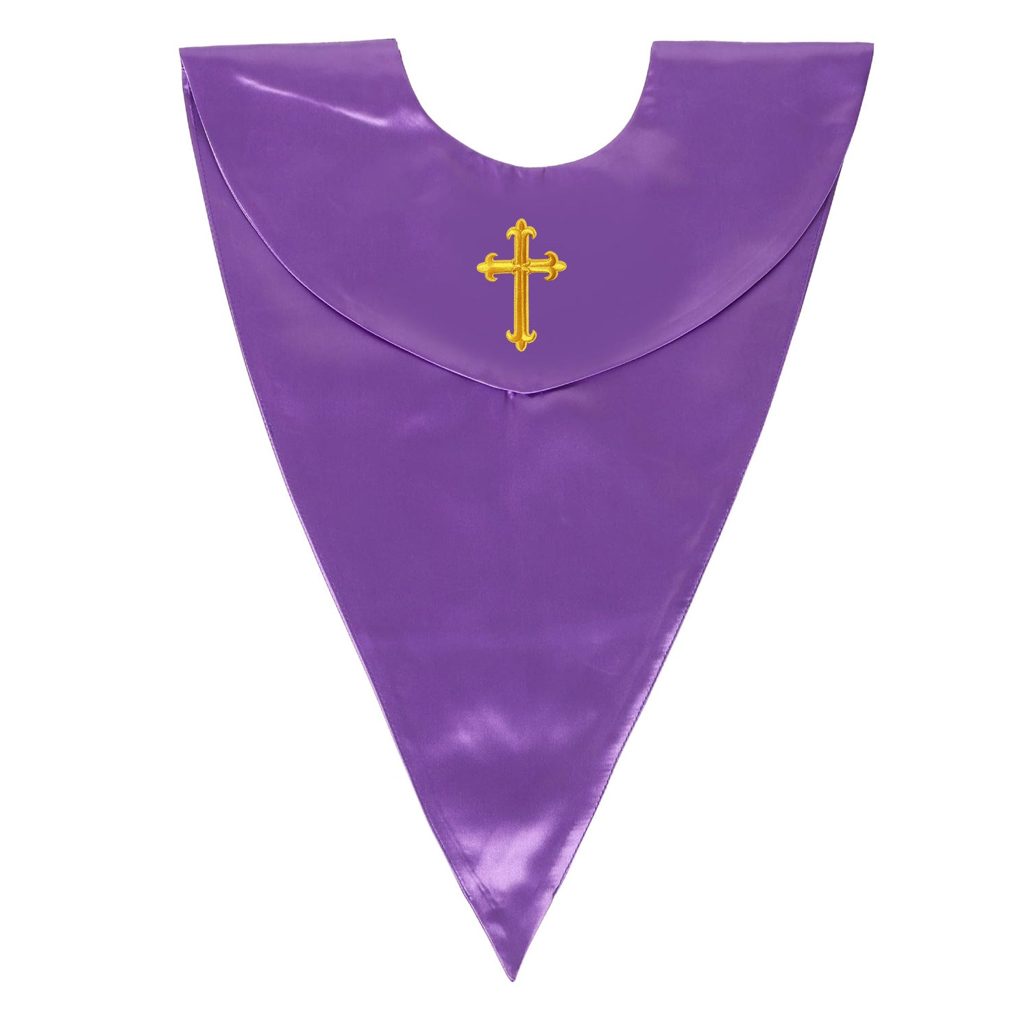 Unisex V Shape Choir Stole with Cross-CA graduation
