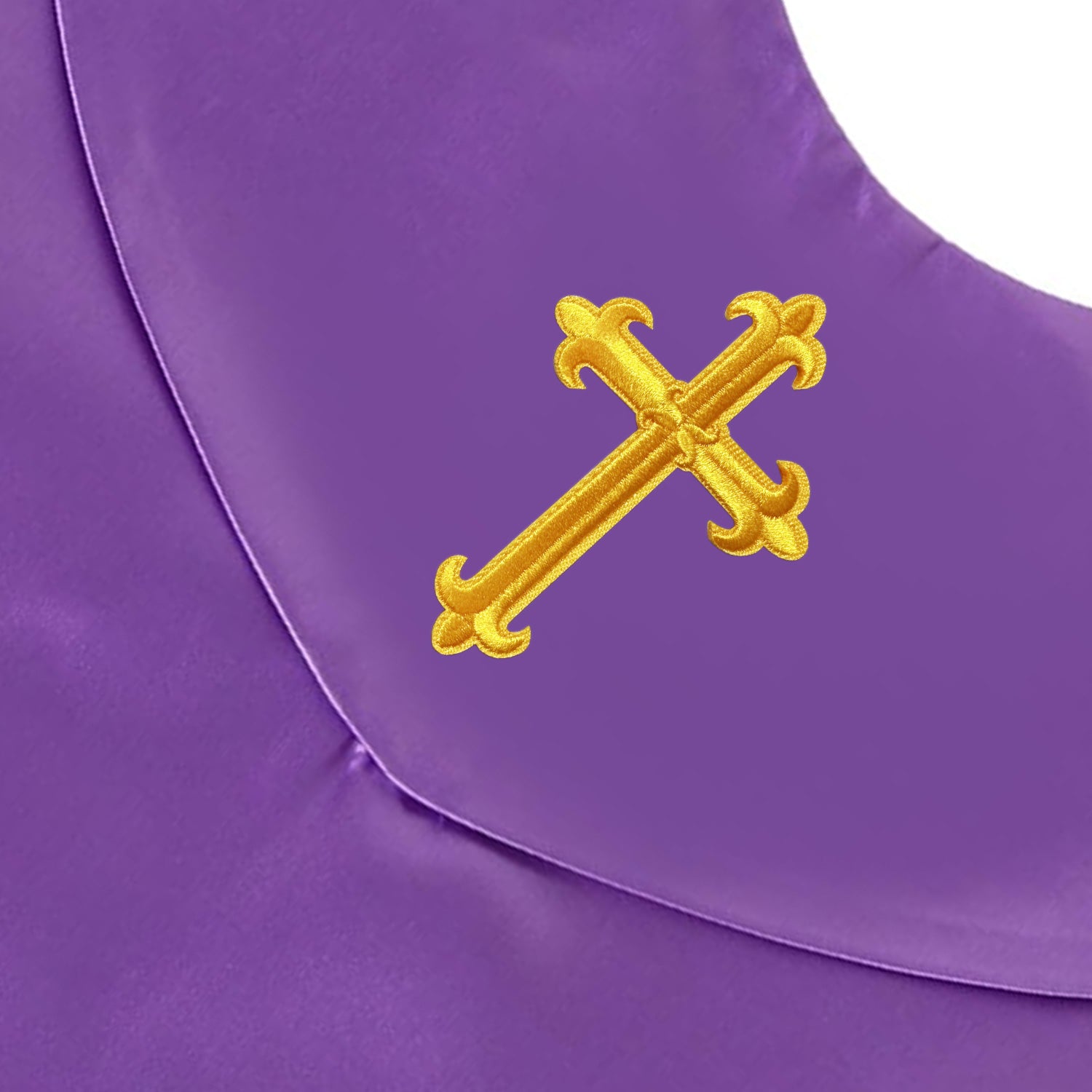 Unisex V Shape Choir Stole with Cross-CA graduation