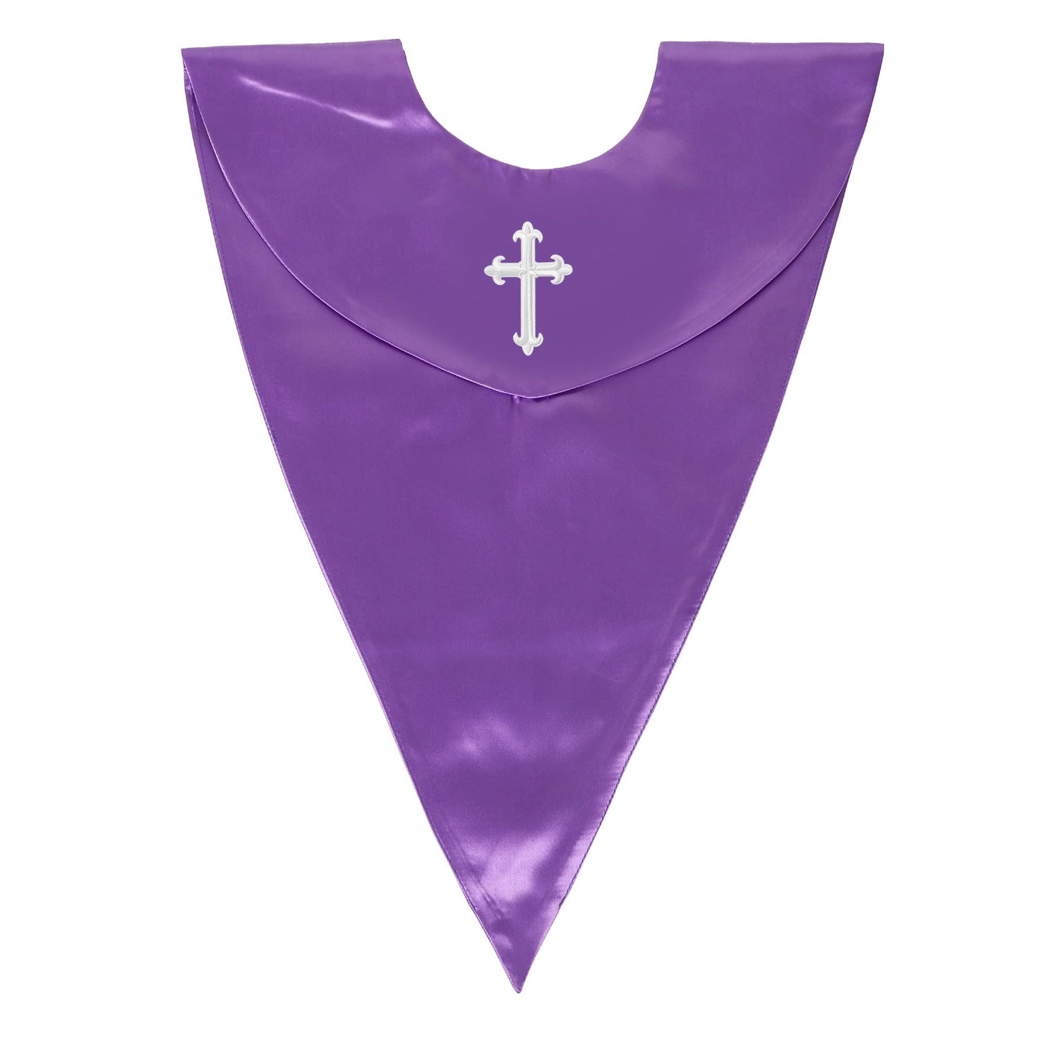 Unisex V Shape Choir Stole with Cross-CA graduation