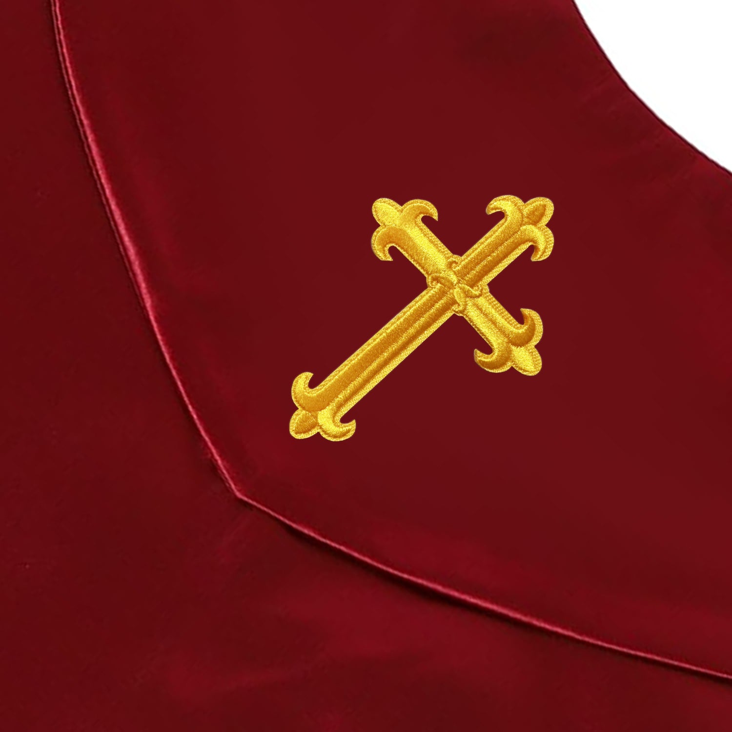 Unisex V Shape Choir Stole with Cross-CA graduation