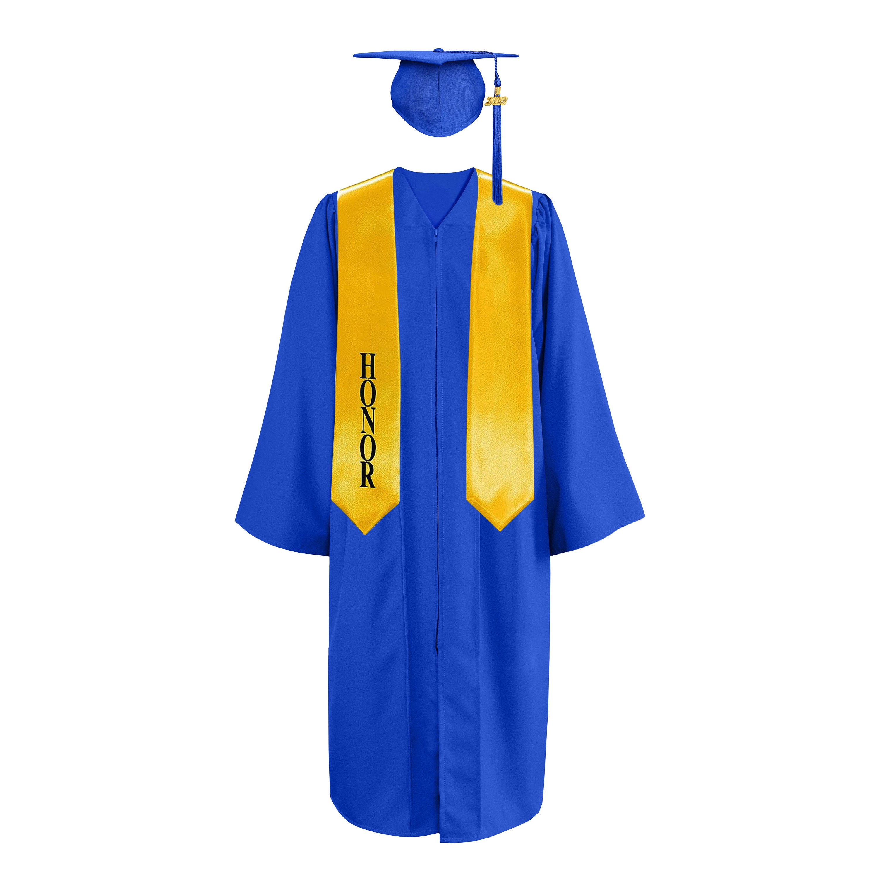 Matte Cap, Gown,Tassel & Honor Stole 60” Package | graduate graduation gown-CA graduation