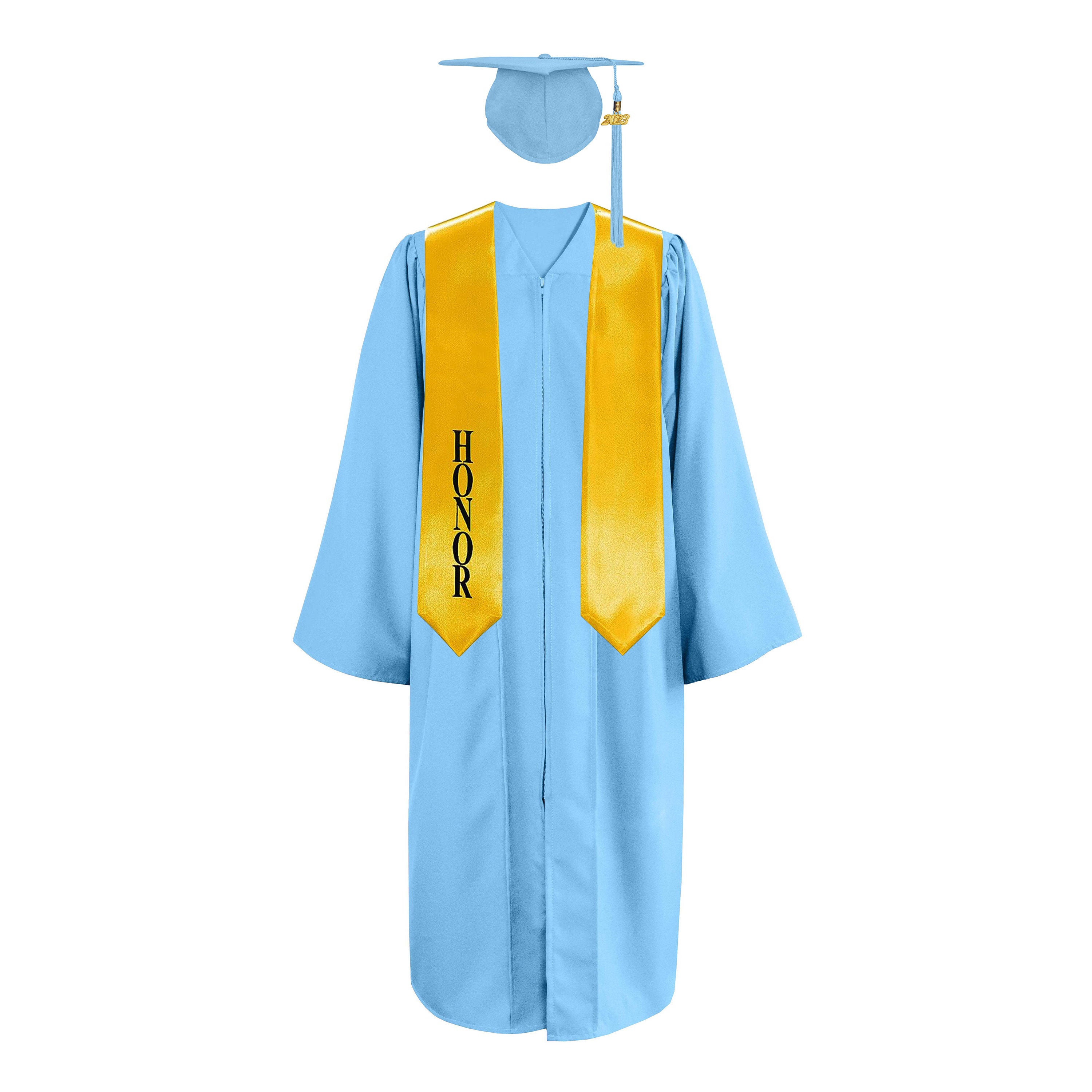 Matte Cap, Gown,Tassel & Honor Stole 60” Package | graduate graduation gown-CA graduation