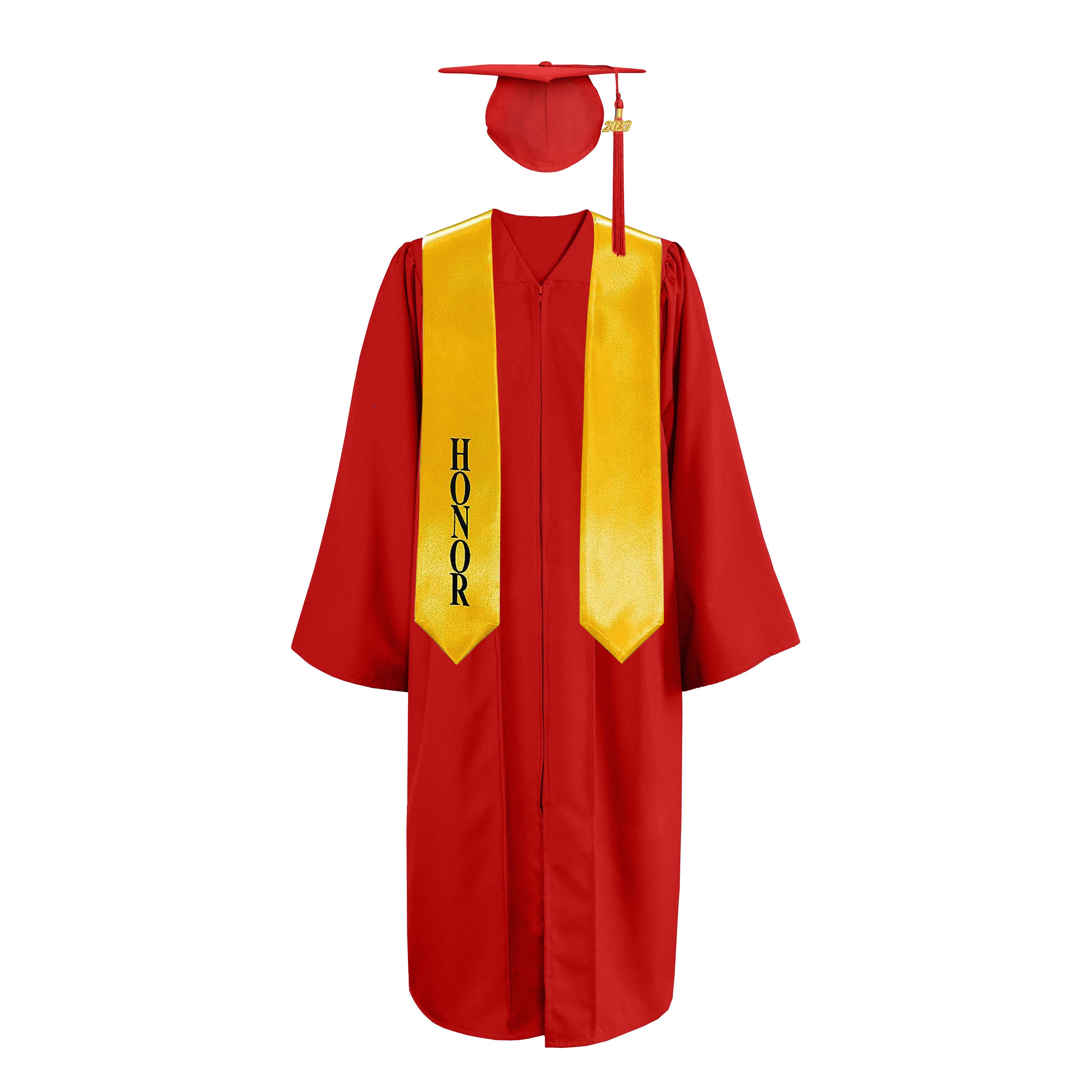 Matte Cap, Gown,Tassel & Honor Stole 60” Package | graduate graduation gown-CA graduation