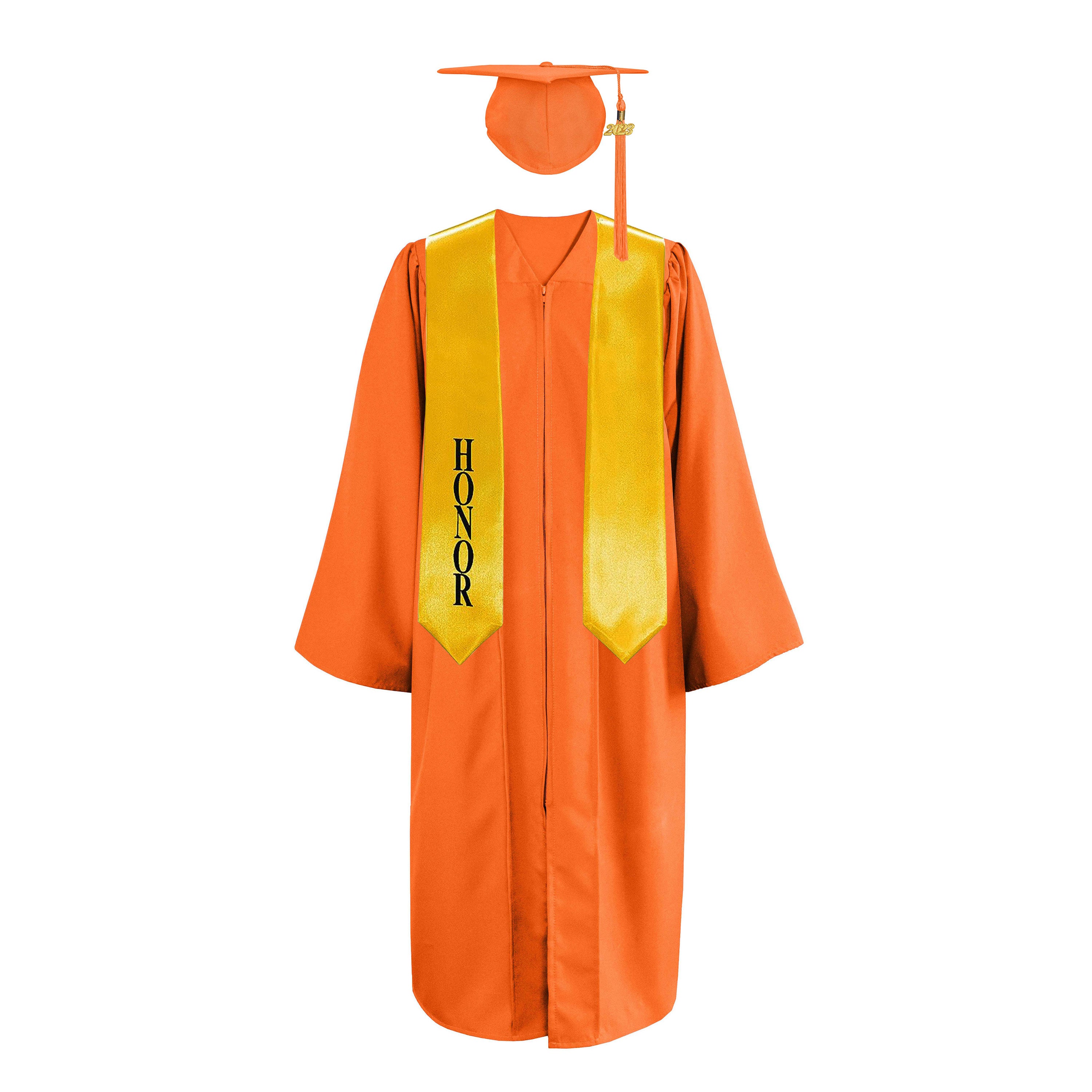 Matte Cap, Gown,Tassel & Honor Stole 60” Package | graduate graduation gown-CA graduation