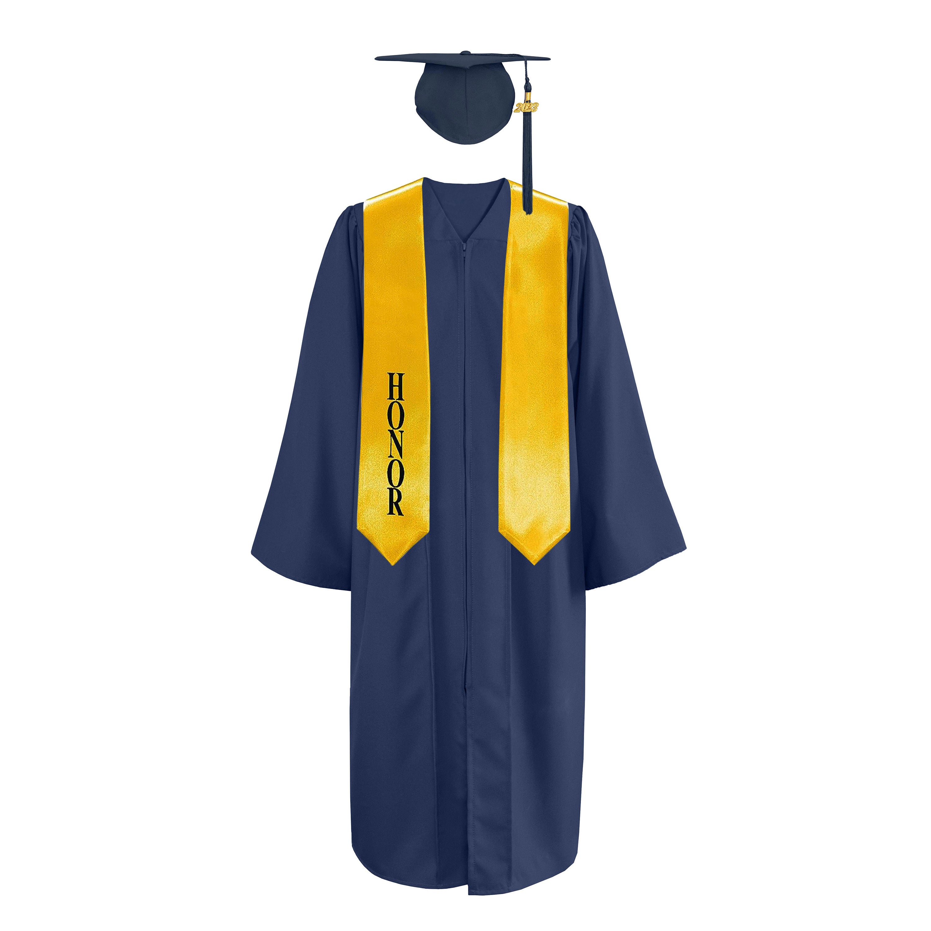 graduation dress images Matte Cap, Gown, Tassel & Honor Stole 60-inch Package for Graduation