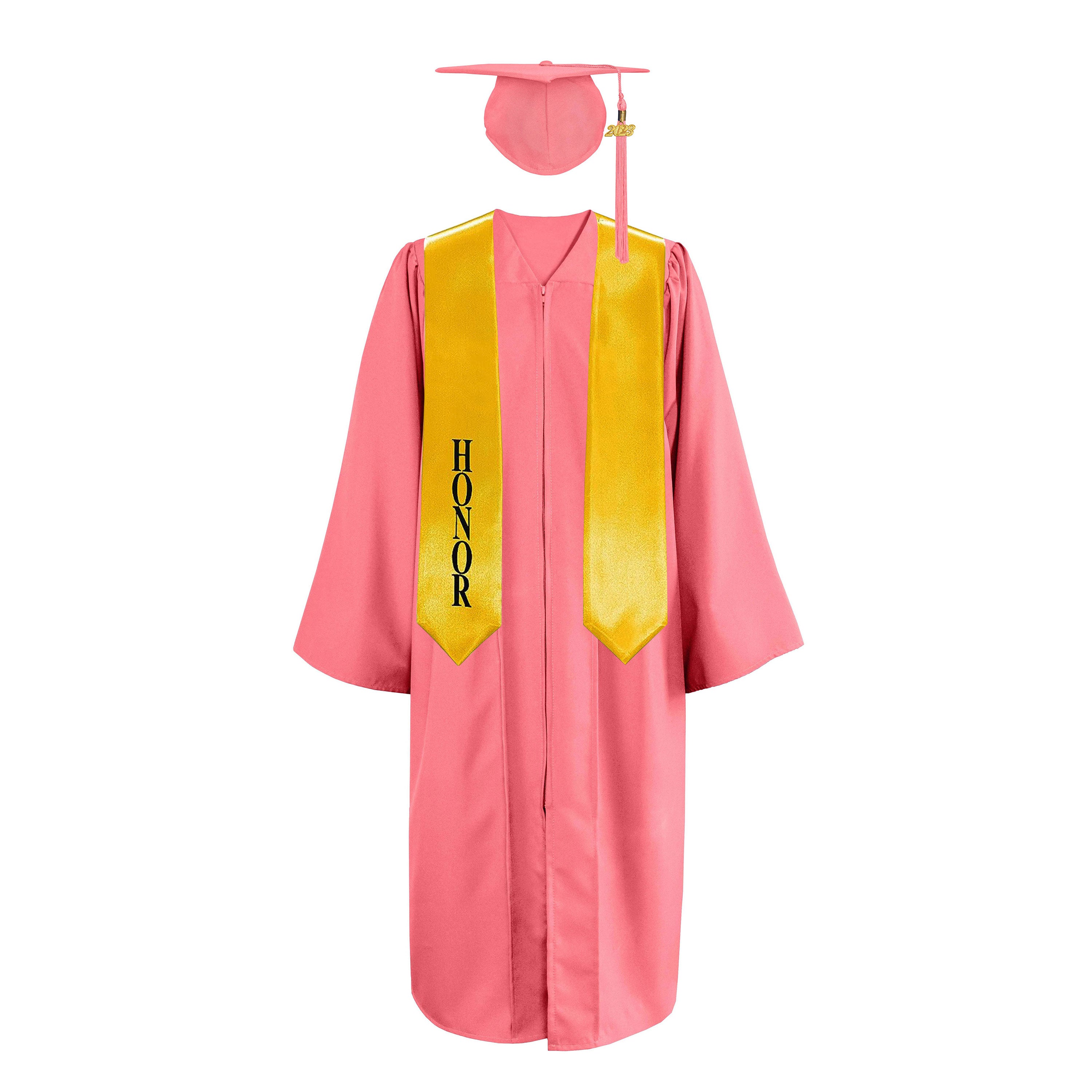 Matte Cap, Gown,Tassel & Honor Stole 60” Package | graduate graduation gown-CA graduation