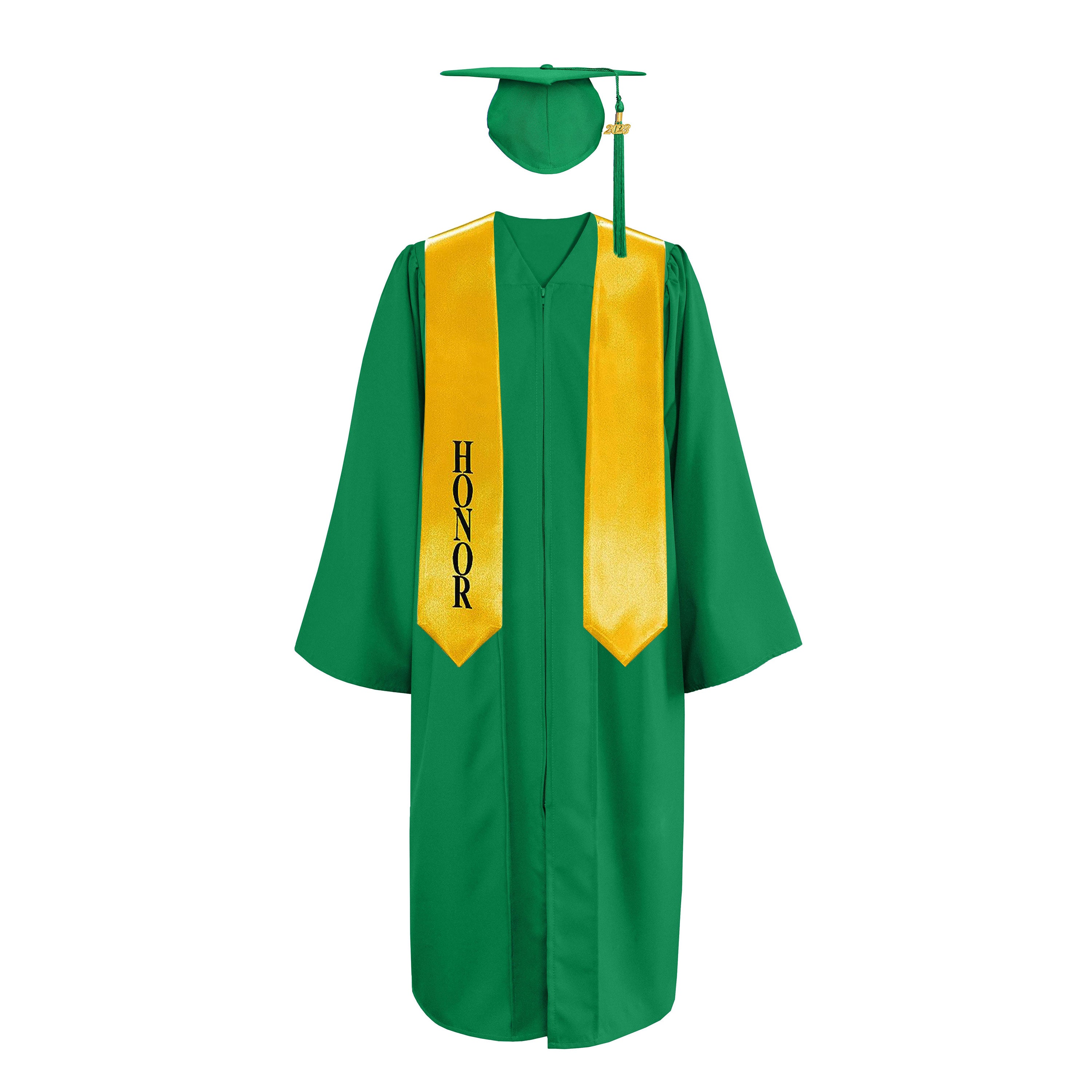 Matte Cap, Gown,Tassel & Honor Stole 60” Package | graduate graduation gown-CA graduation
