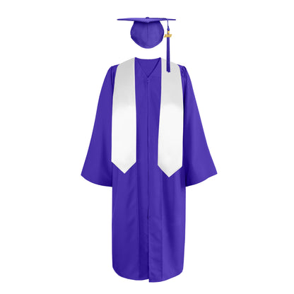 Matte Cap, Gown,Tassel &Plain Graduation Stole 60” Package-CA graduation
