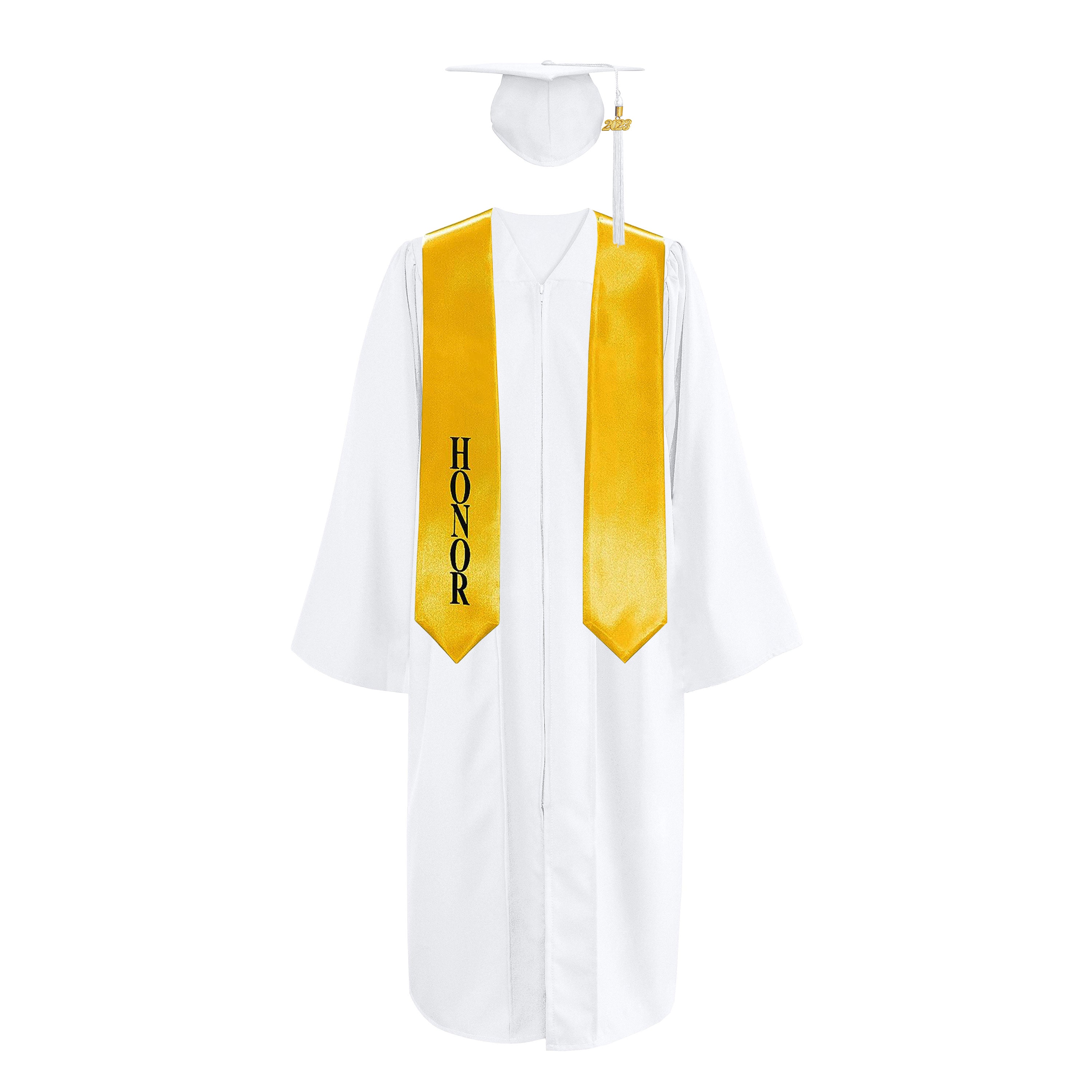 Matte Cap, Gown,Tassel & Honor Stole 60” Package | graduate graduation gown-CA graduation
