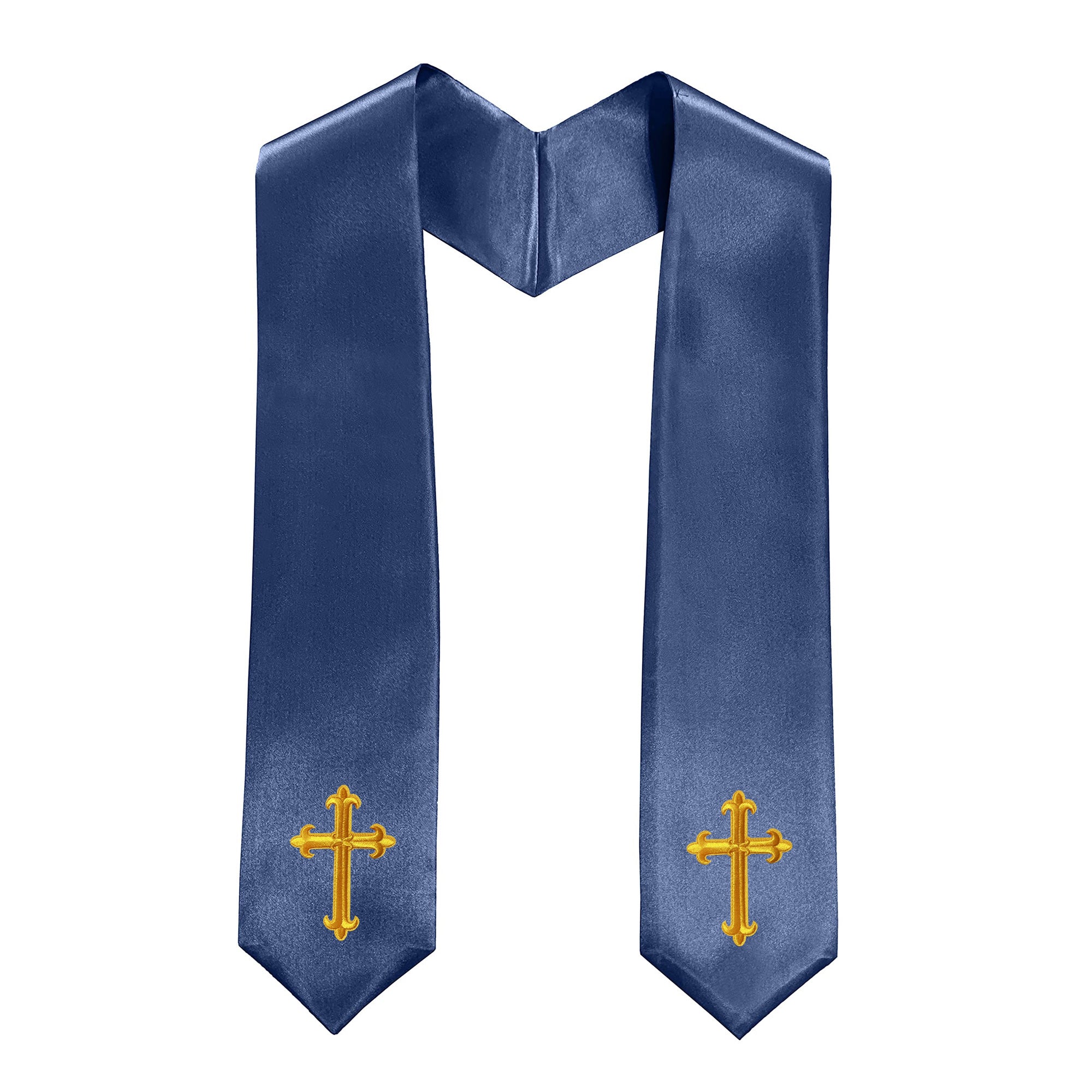 60" Choir Stole with Cross Embroidery for Church Pastor Costume Clergy-CA graduation