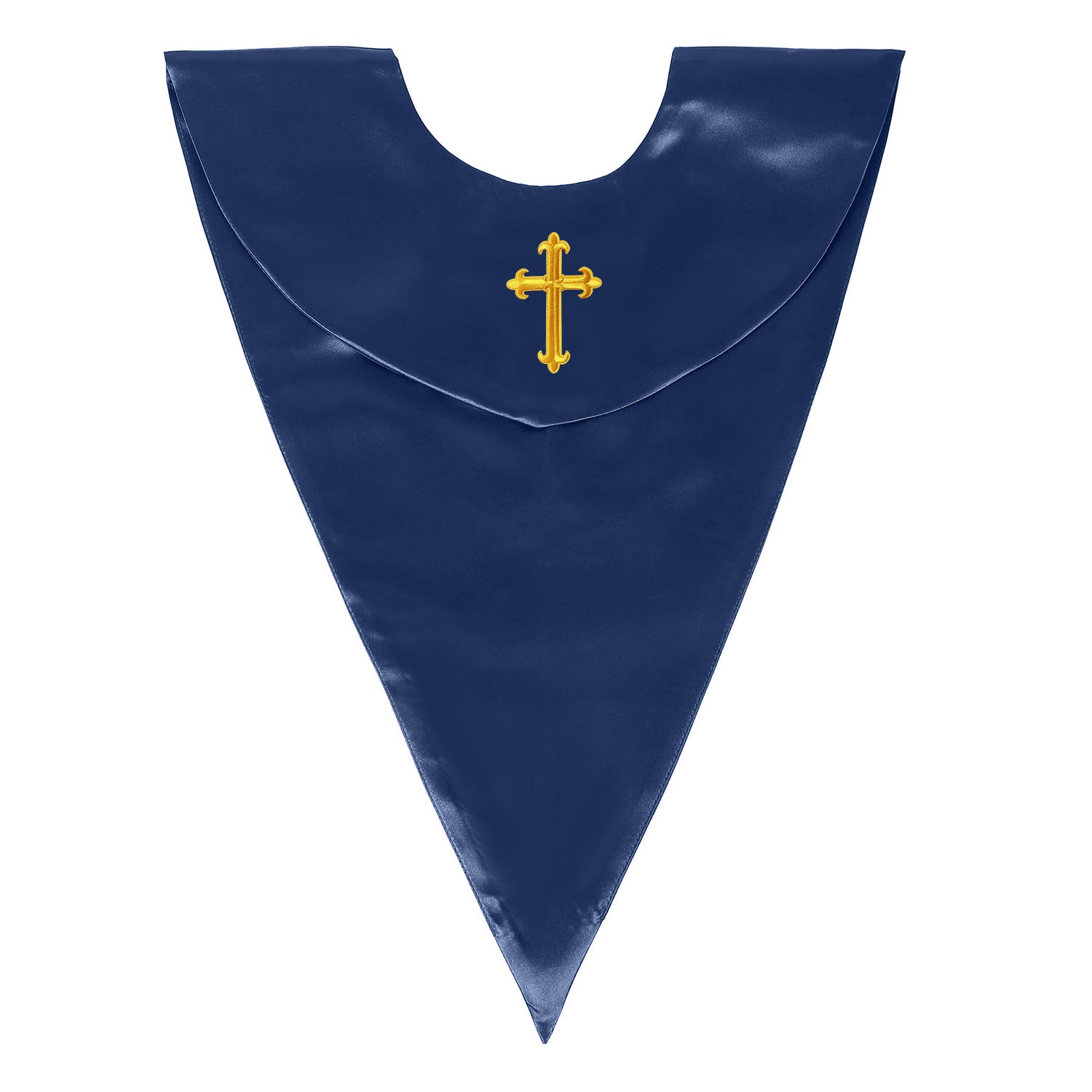 Unisex V Shape Choir Stole with Cross-CA graduation