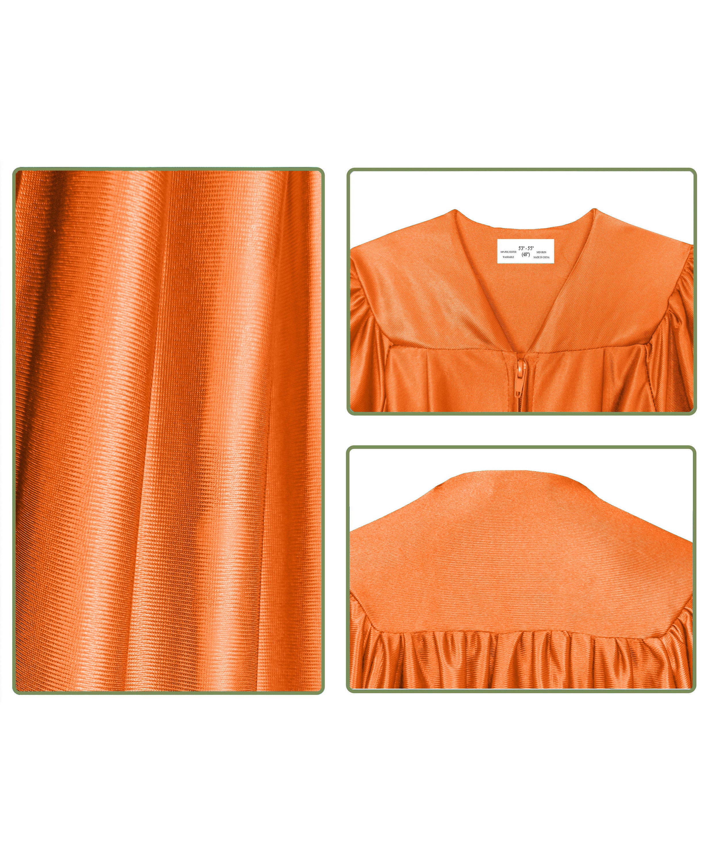 Shiny Graduation Gown & Cap with Tassel Charm 2023|2024 for Middle & High School | Bachelor Degree-CA graduation