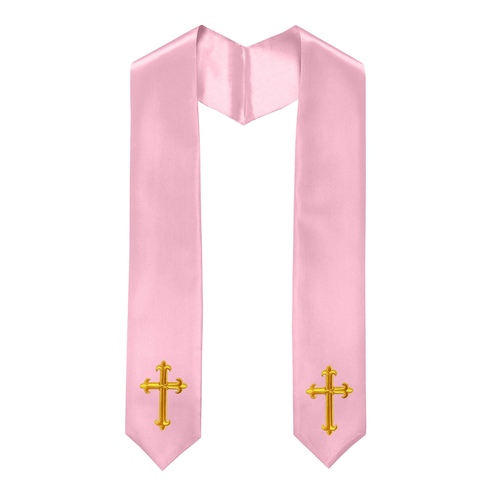 60" Choir Stole with Cross Embroidery for Church Pastor Costume Clergy-CA graduation