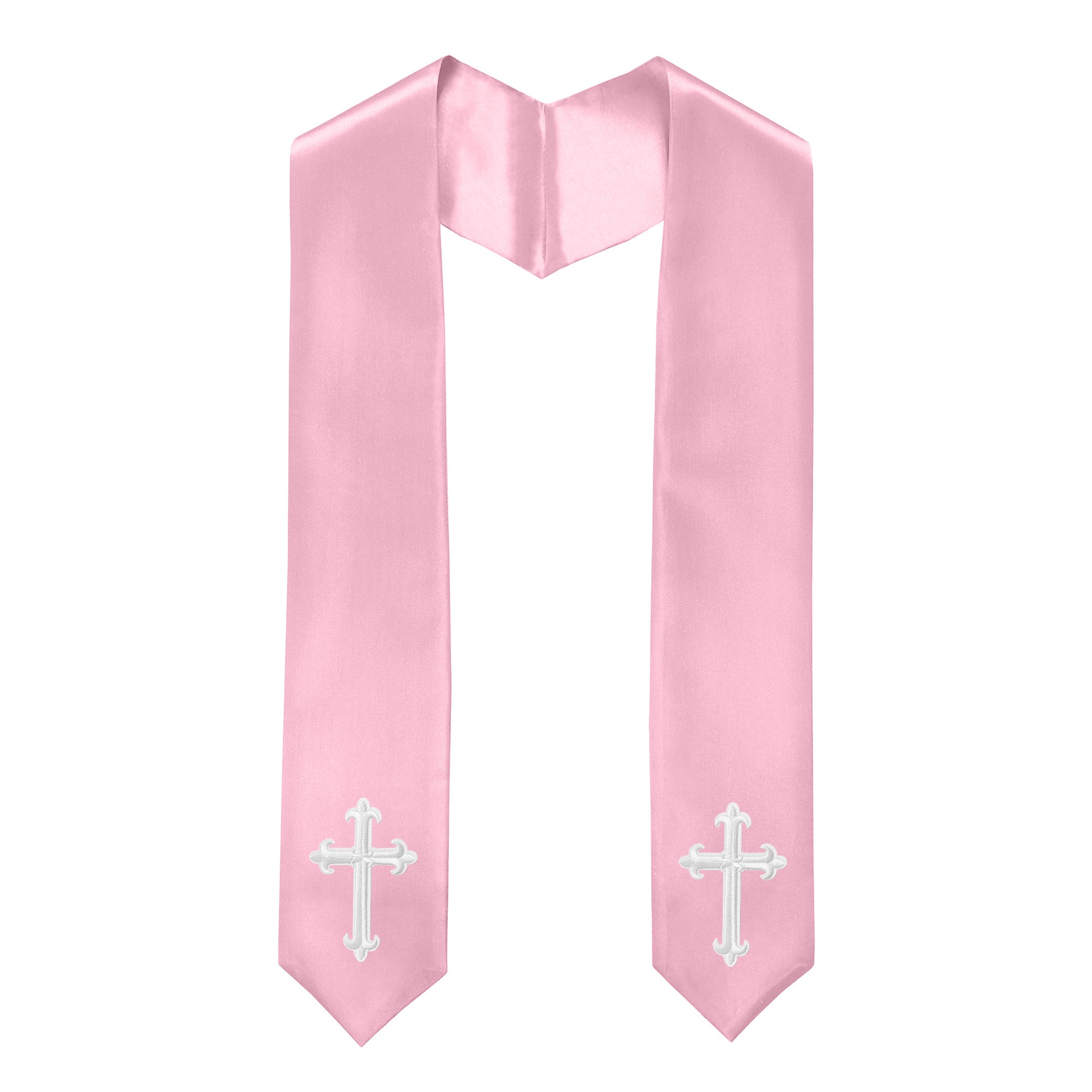 60" Choir Stole with Cross Embroidery for Church Pastor Costume Clergy-CA graduation
