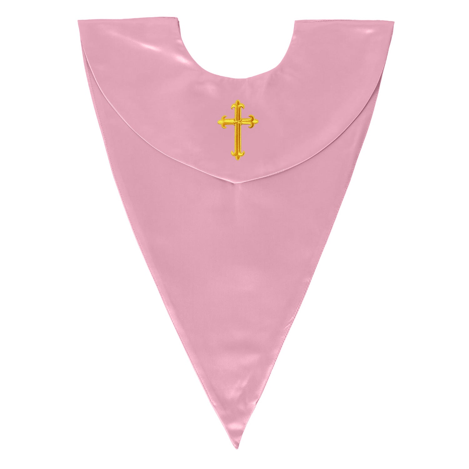 Unisex V Shape Choir Stole with Cross-CA graduation