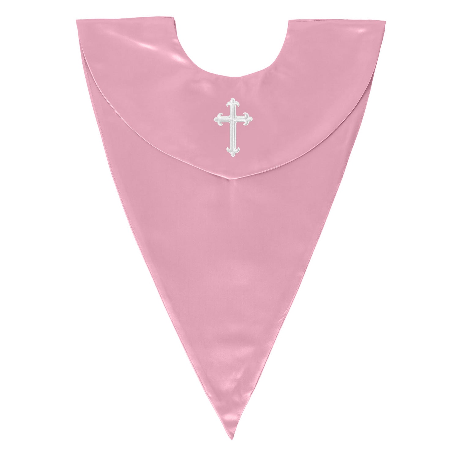 Unisex V Shape Choir Stole with Cross-CA graduation