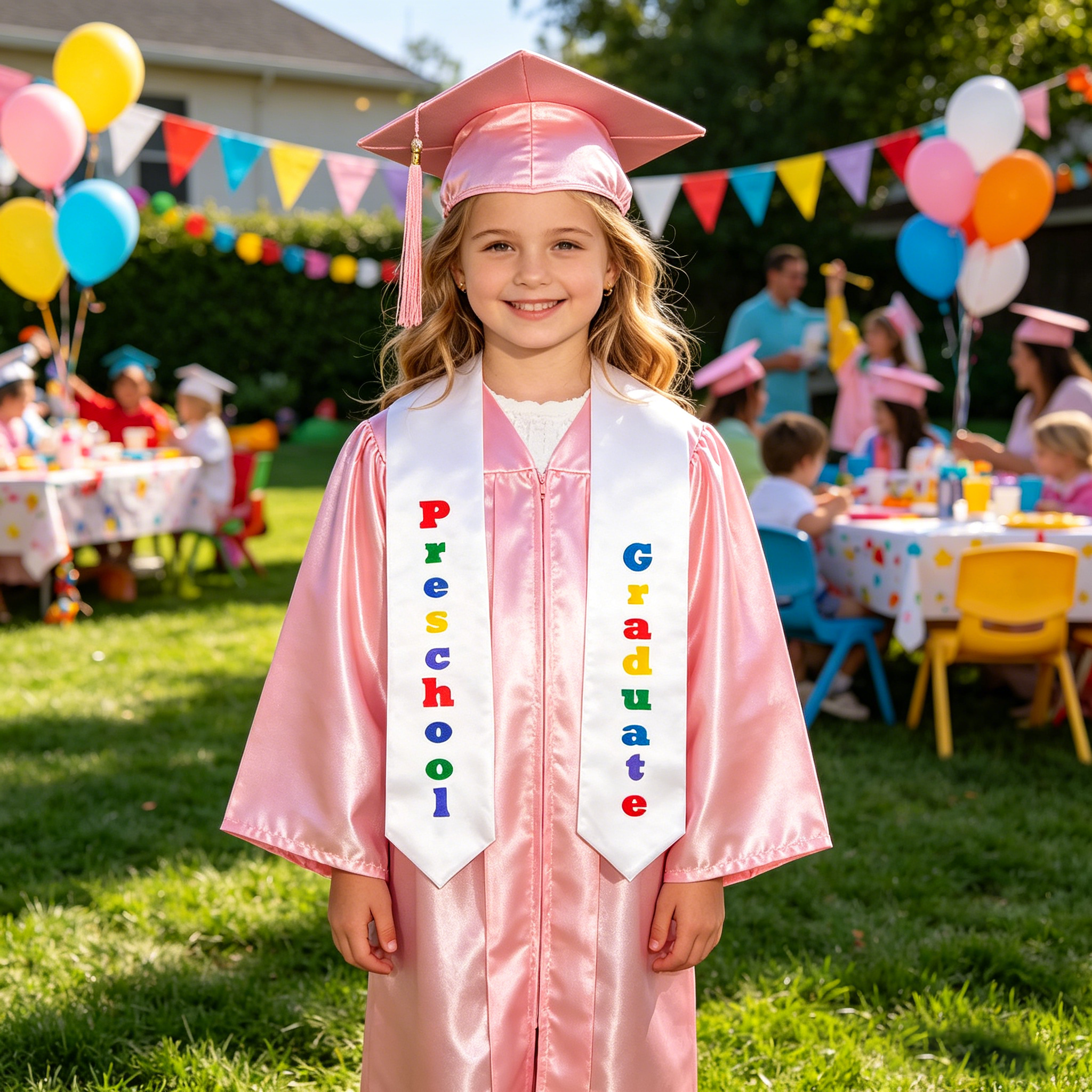 Printed Graduation Stole 50" Length for Home School | Preschool | Kindergarten-CA graduation