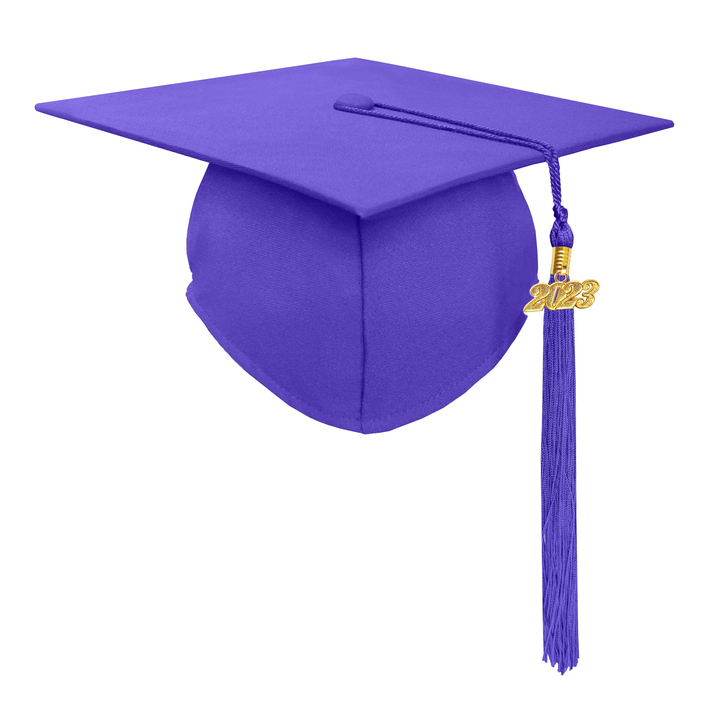 Matte Graduation Cap with Tassel Charm 2023 | 2024 for Middle & High School | Bachelor & Master Degree-CA graduation
