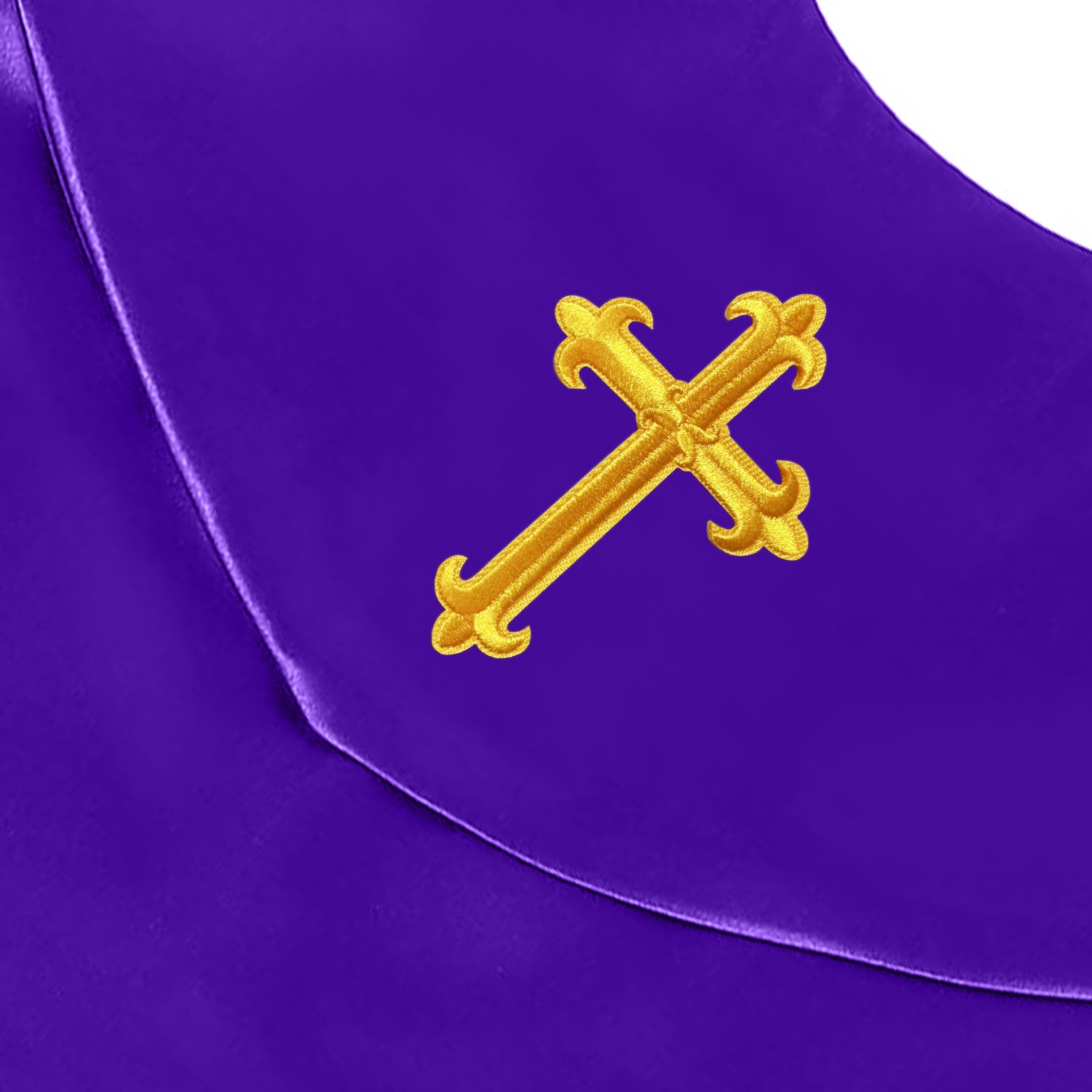 Unisex V Shape Choir Stole with Cross-CA graduation