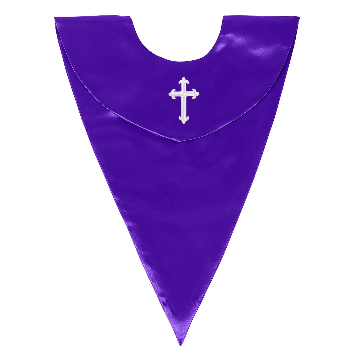 Unisex V Shape Choir Stole with Cross-CA graduation