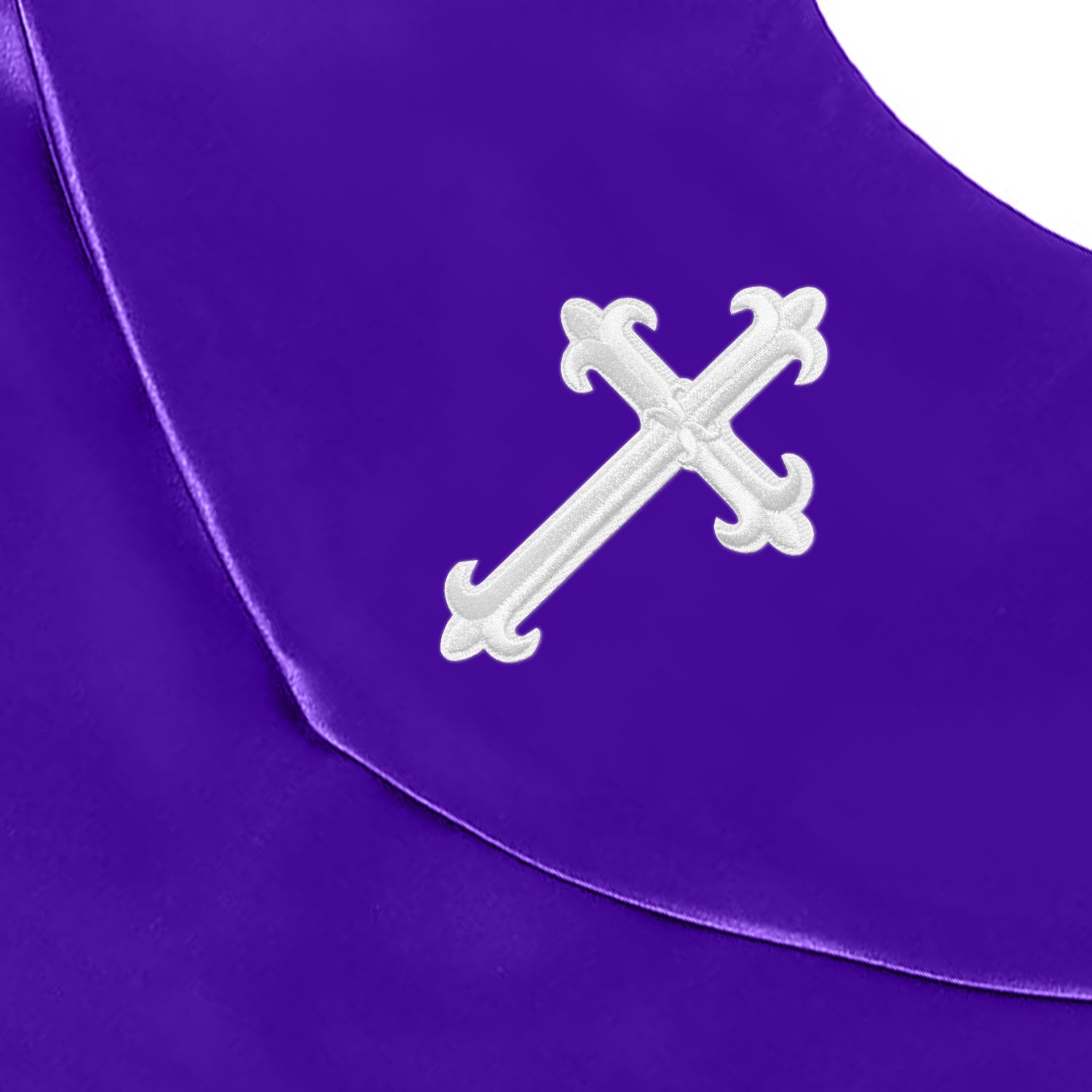 Unisex V Shape Choir Stole with Cross-CA graduation