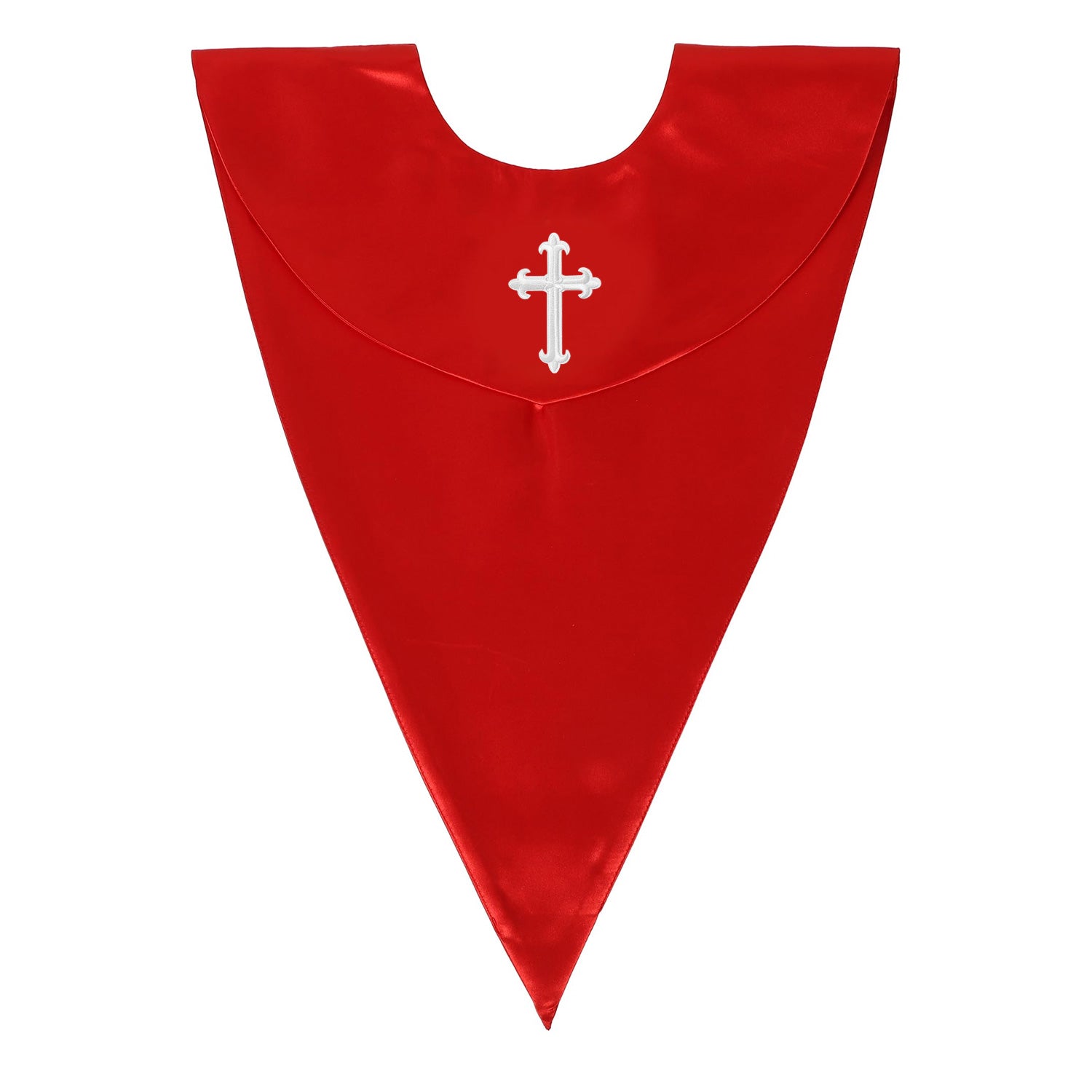 Unisex V Shape Choir Stole with Cross-CA graduation