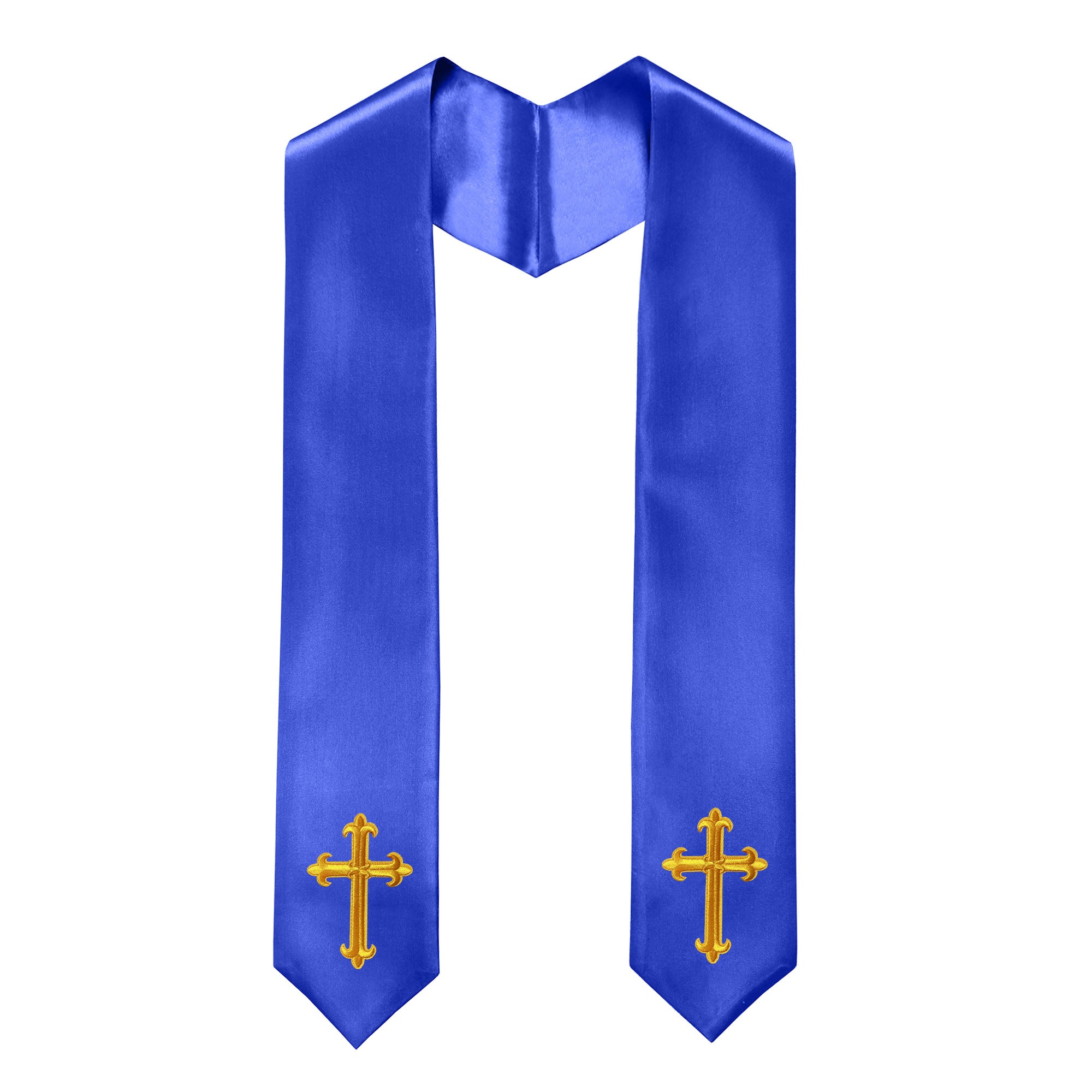 60" Choir Stole with Cross Embroidery for Church Pastor Costume Clergy-CA graduation